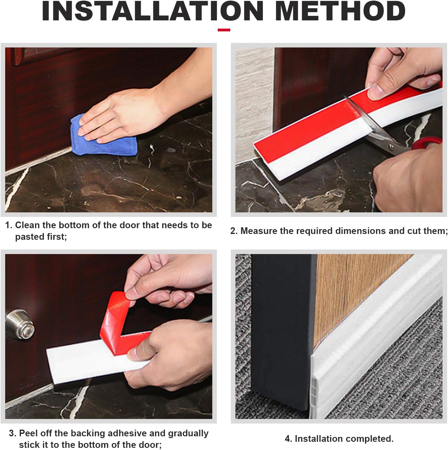 Brown Door Draft Stopper Silicone Door Seal