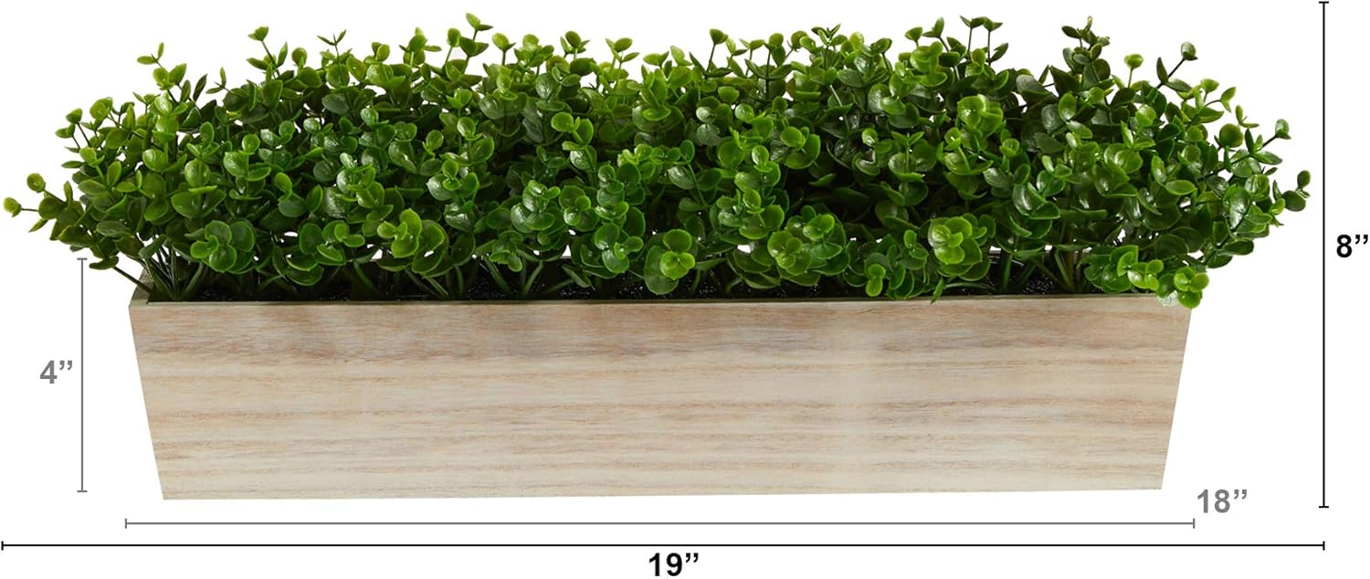 19in Eucalyptus Artificial Plant with Decorative Planter