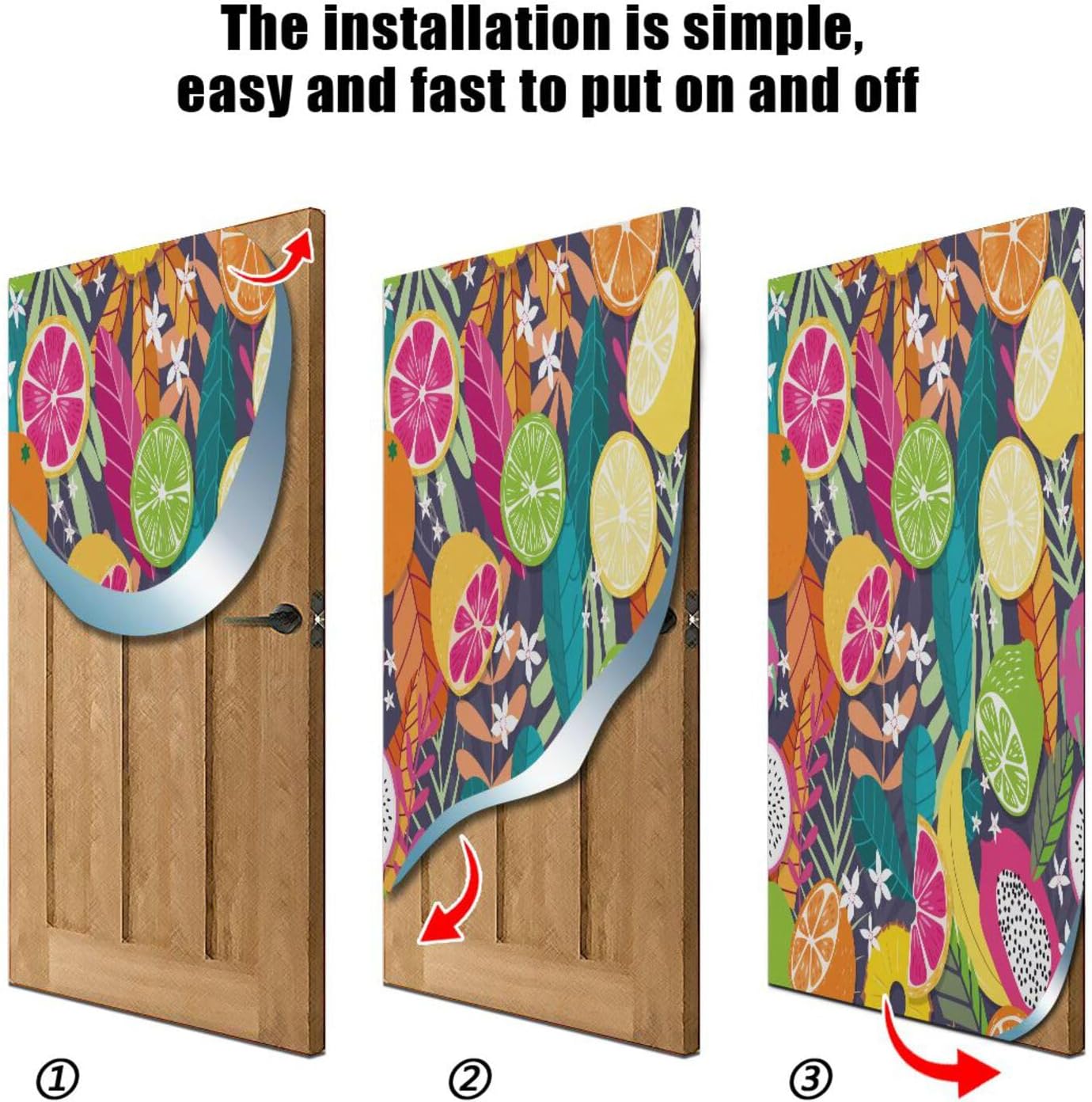 Susiyo Summer Fruit Halloween Door Cover Decoration