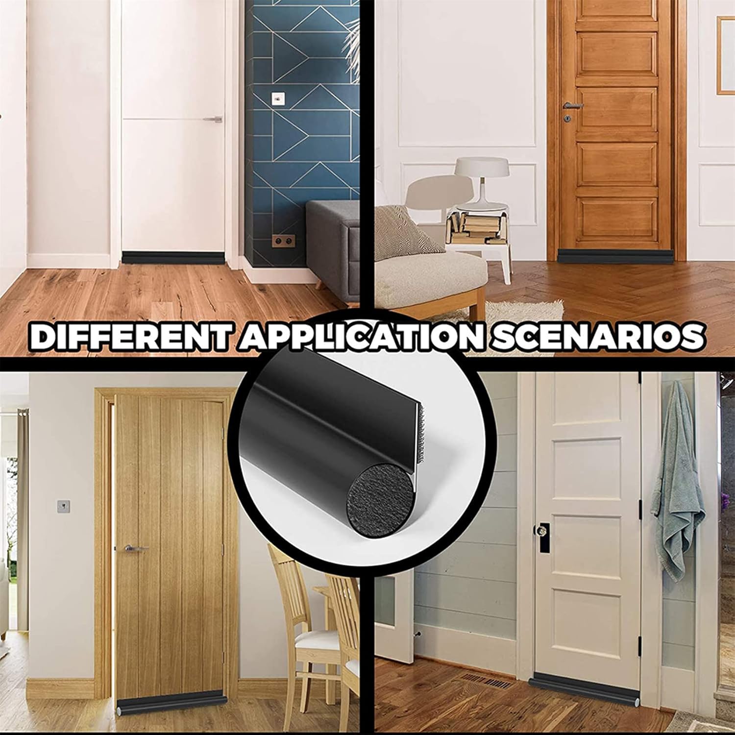 Adjustable Under Door Draft Stopper 37 Inch Seal Strip