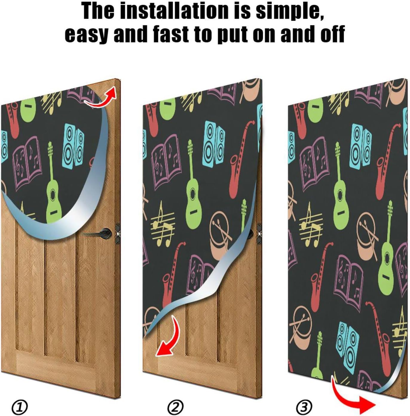 Susiyo Musical Vector Halloween Door Cover 32x79in
