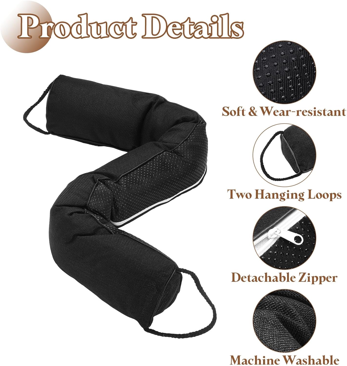 Uxcell Door Sweep 34 x 3 Draft Stopper Black