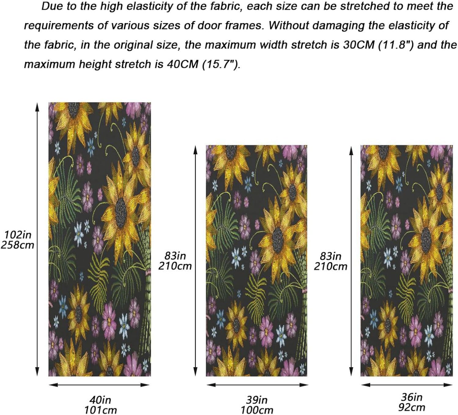 Susiyo Christmas Door Cover Decor 32x79 in
