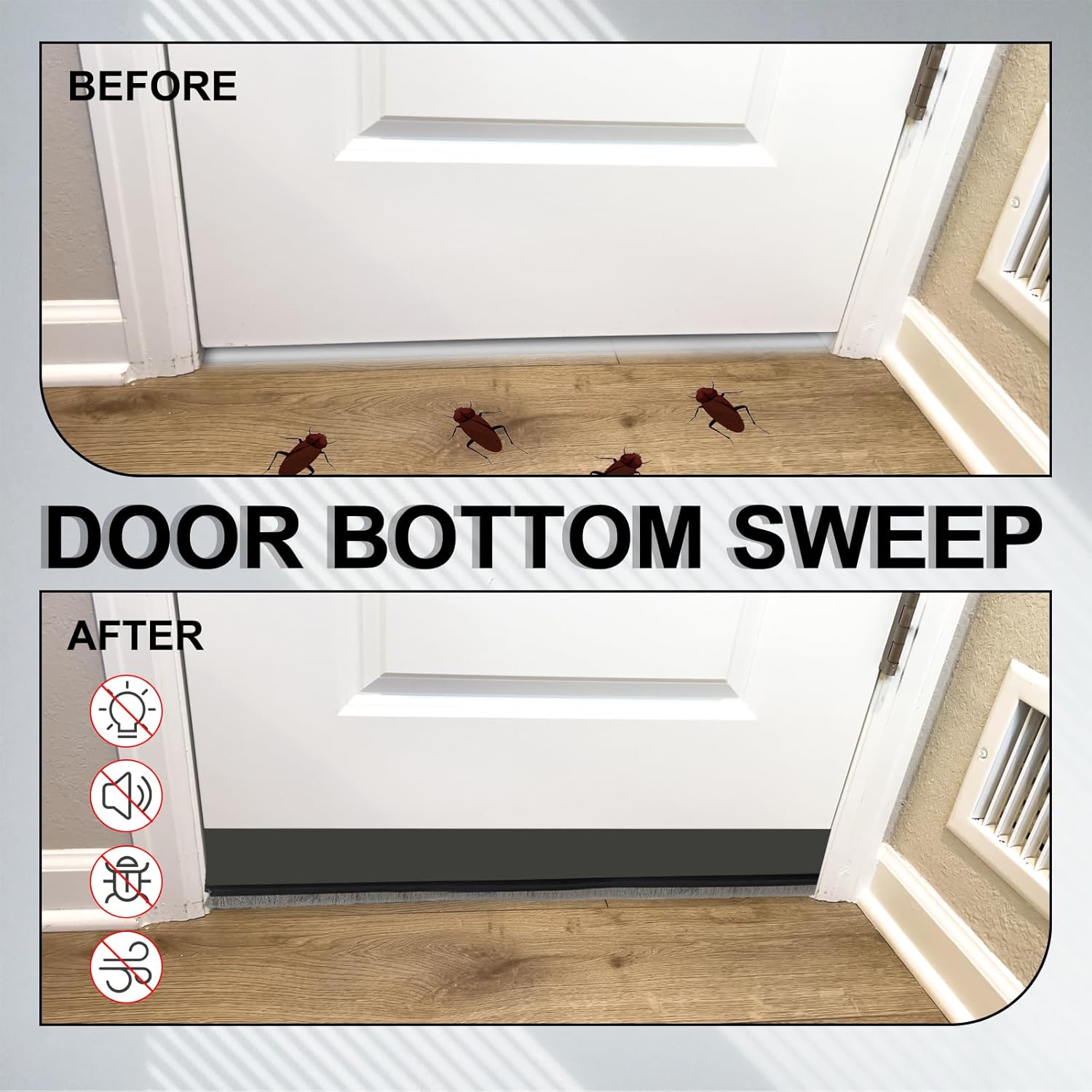 Uxcell 1 Pc Door Bottom Sweep 39 x 1 Inch Adhesive Draft Stopper