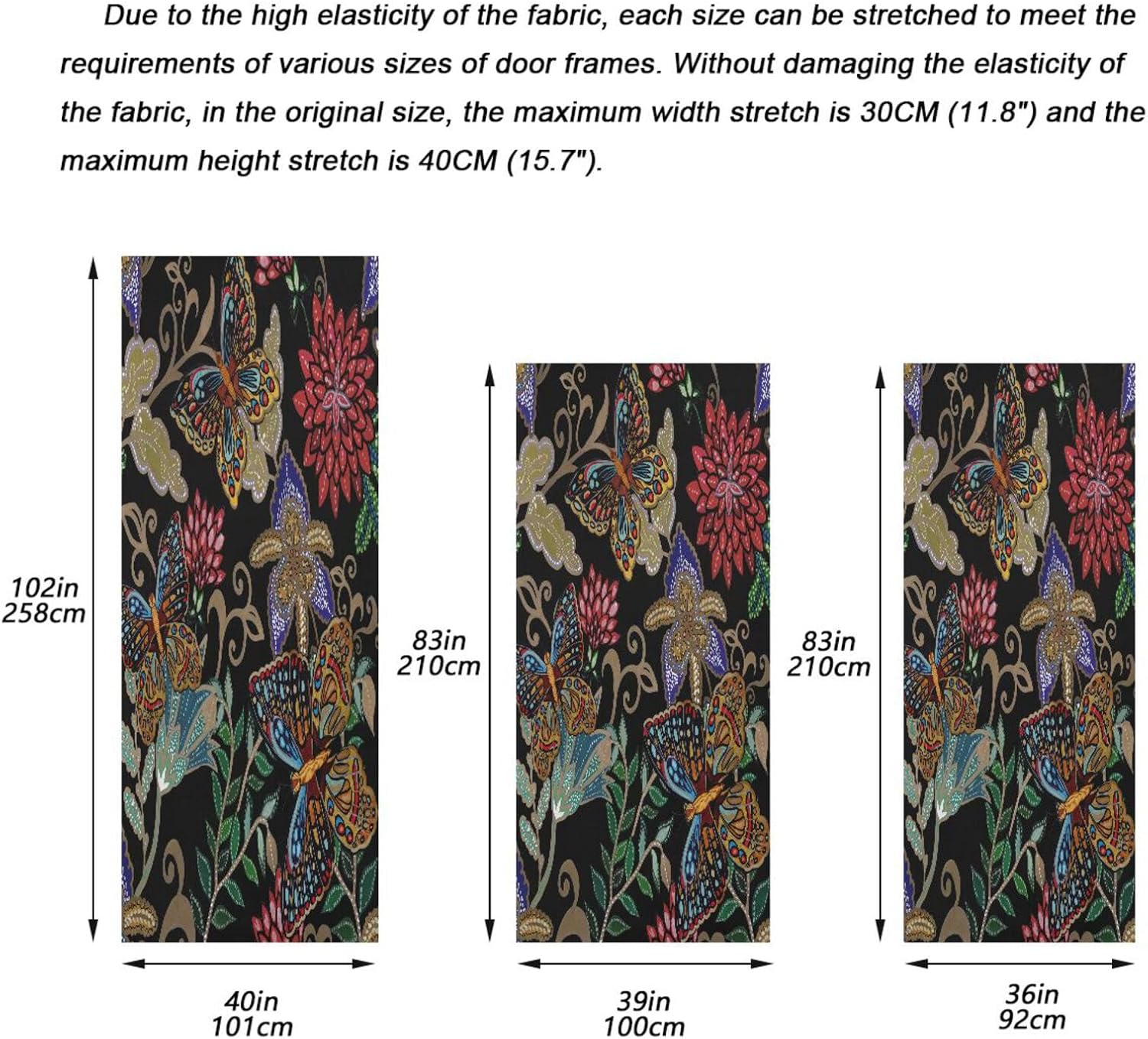 Susiyo Fantasy Flowers Butterflies Halloween Door Cover