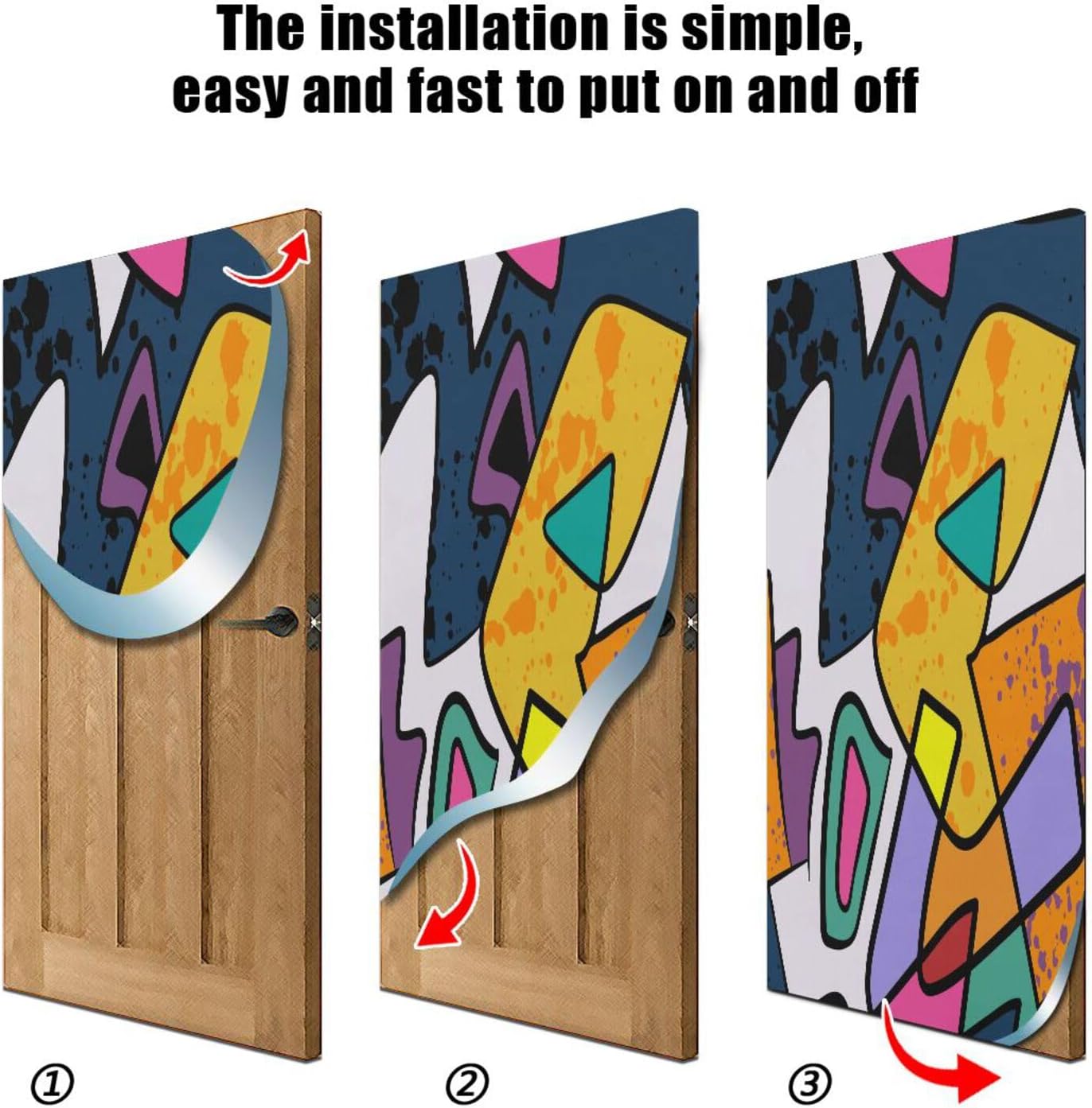 Susiyo Halloween Door Cover 32x79 in Stretch Fabric