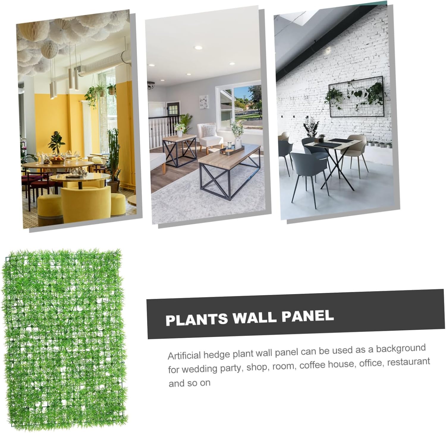 PRETYZOOM Artificial Wall Plants Decor for Home and Events