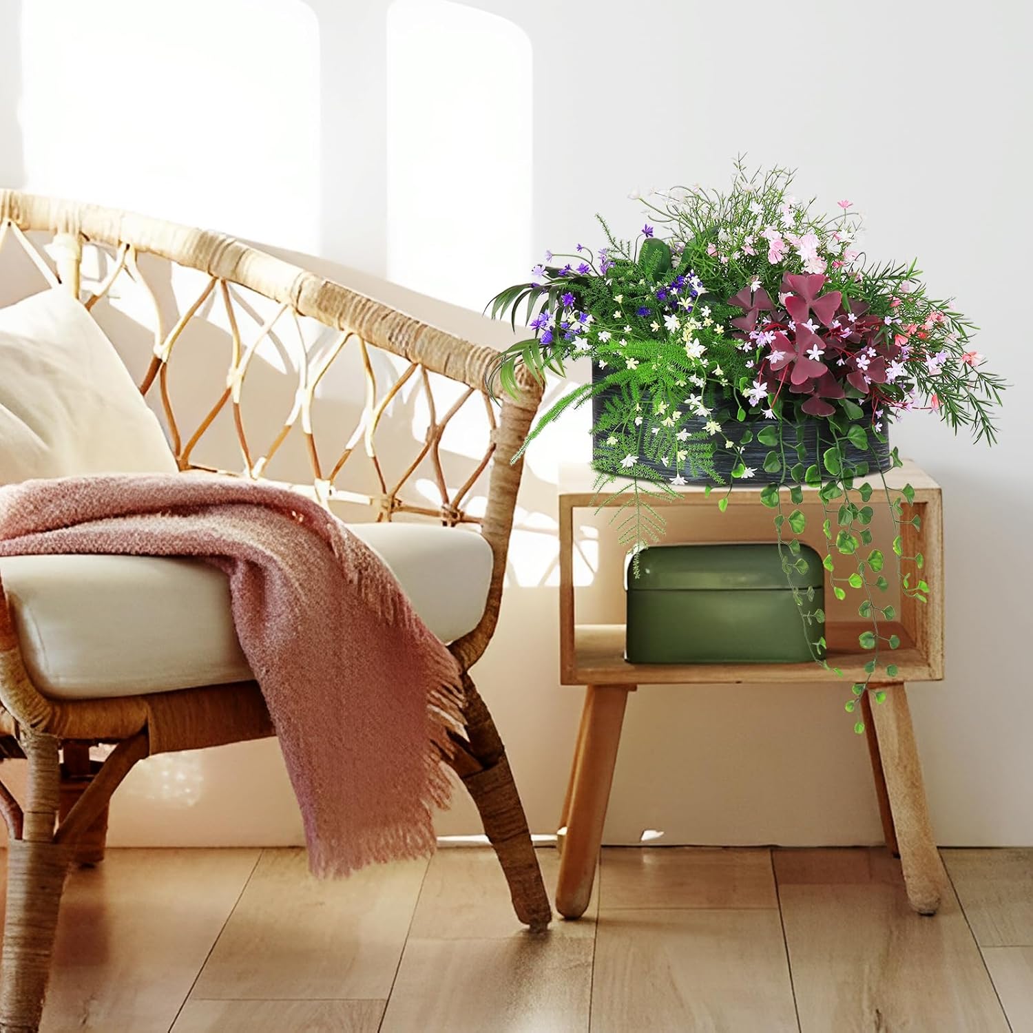 6 in 1 Artificial Plants Flowers Set for Home Office Decor