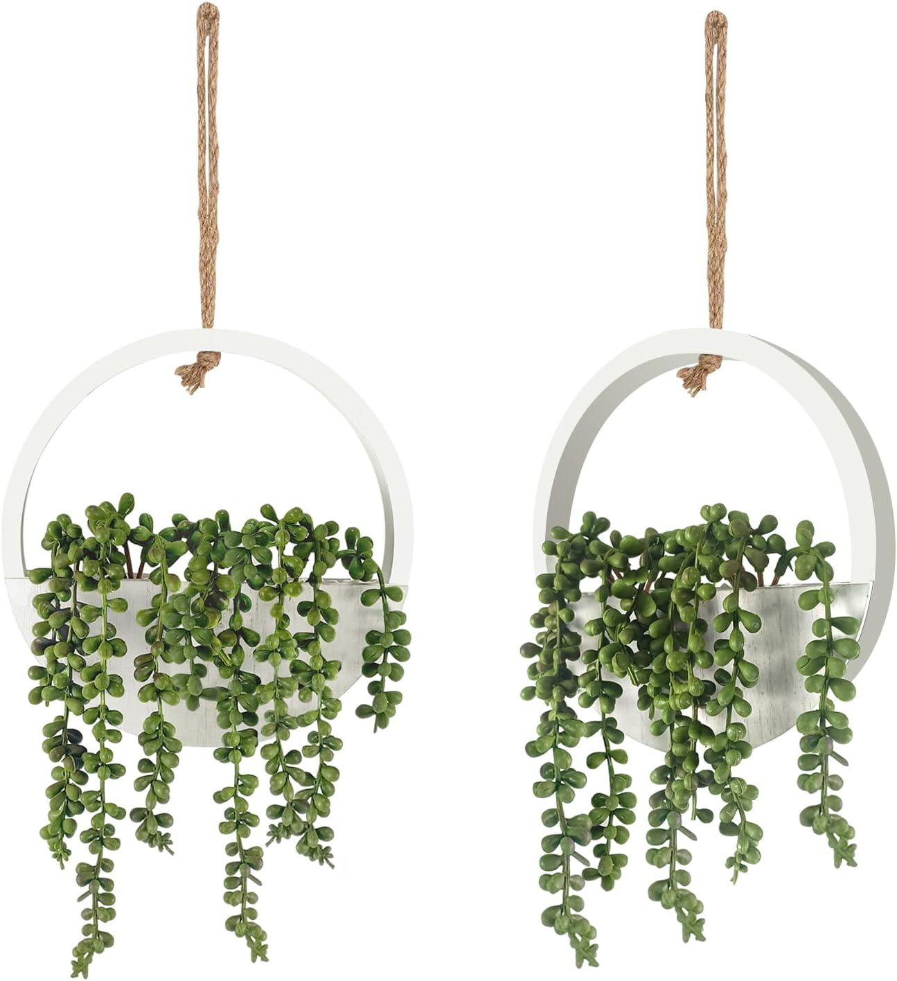 2 Pcs Artificial Hanging Succulents Plants with Lanyard
