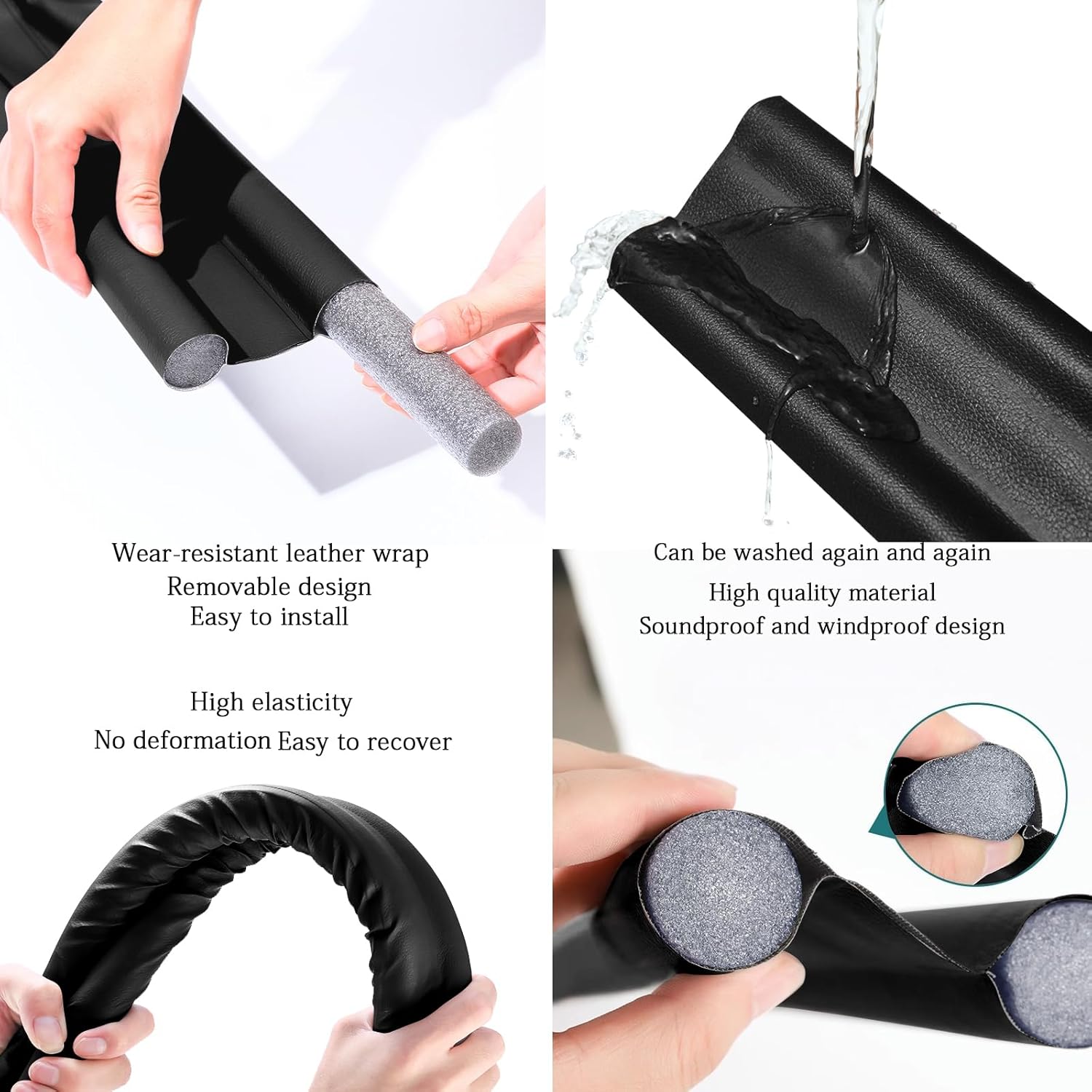 2Pcs Double Door Draft Stopper 37 Inch Soundproof Windproof