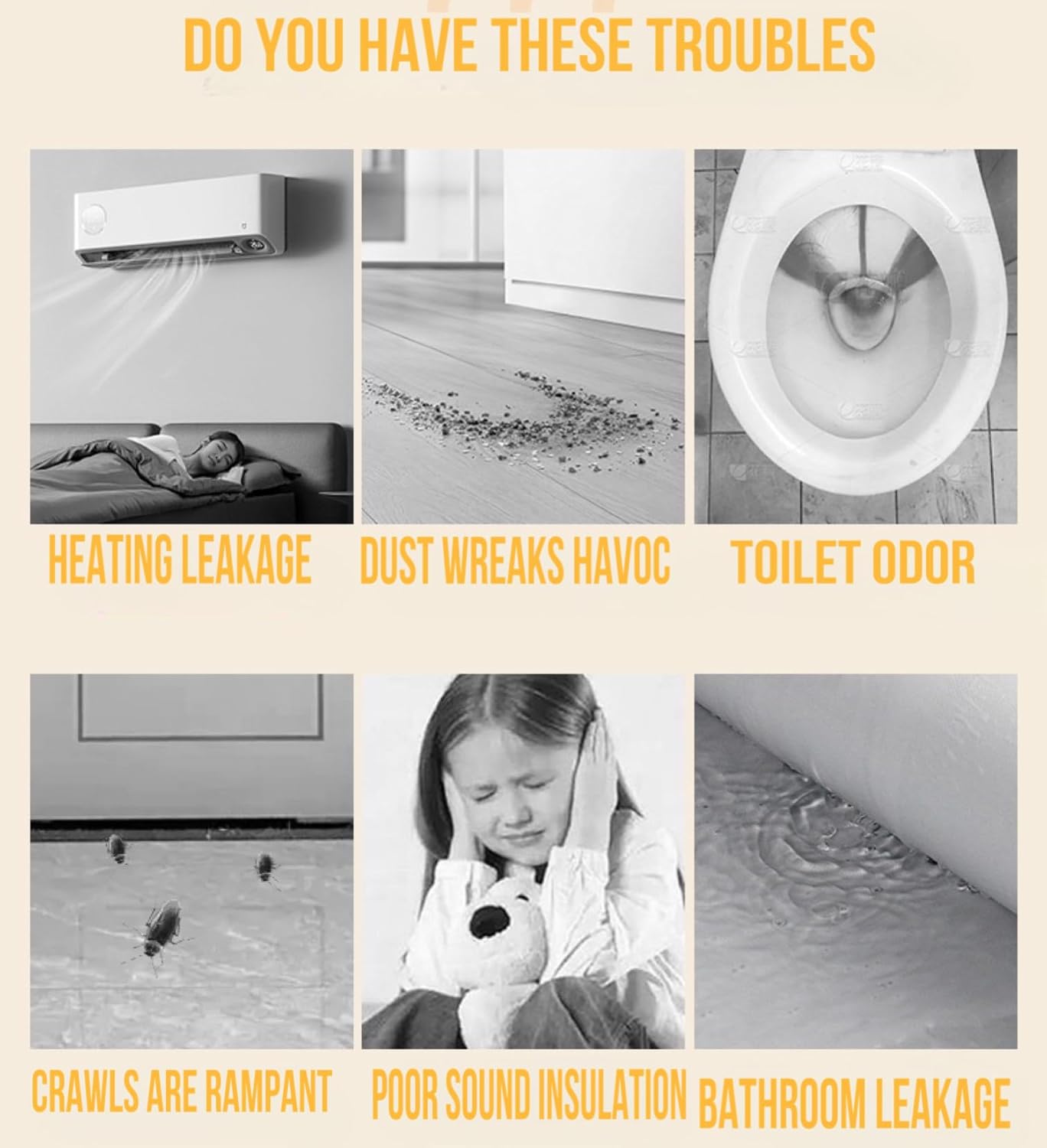 39 Inch Under Door Draft Stoppers Adjustable Door Sweep for Soundproof and Dustproof