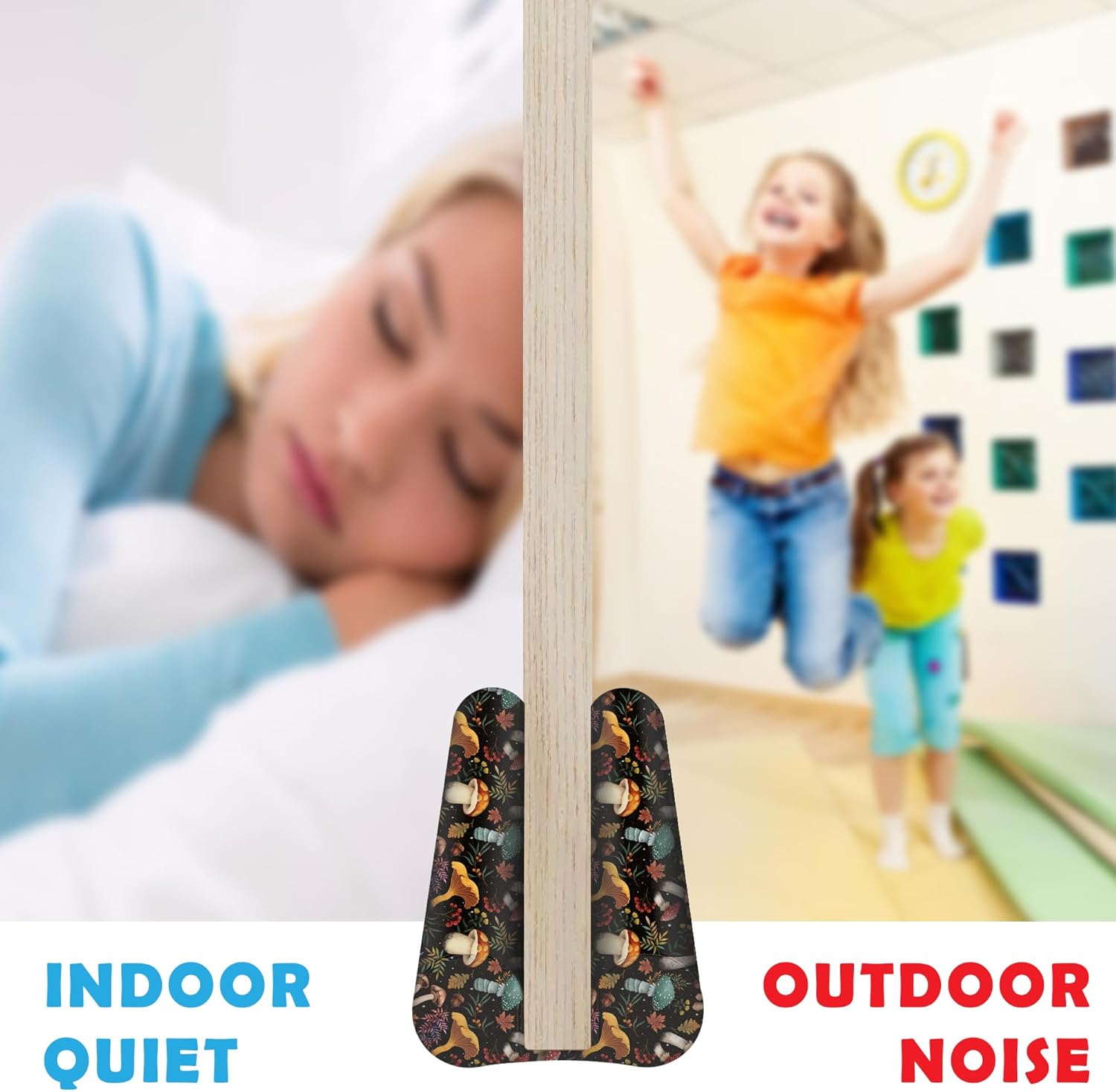 Adjustable 36 Inches Door Draft Stopper - Mushroom Black