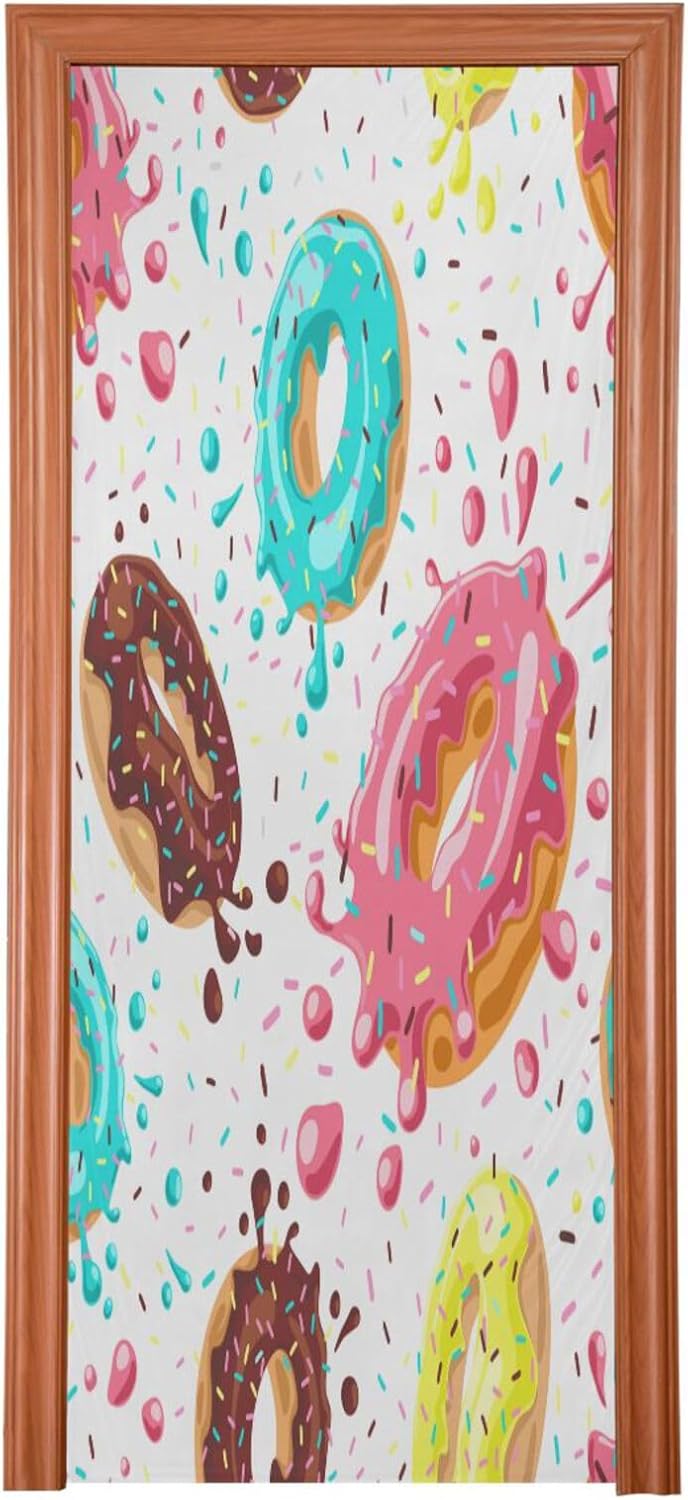 Susiyo Cute Donut Halloween Door Cover 32x79 in