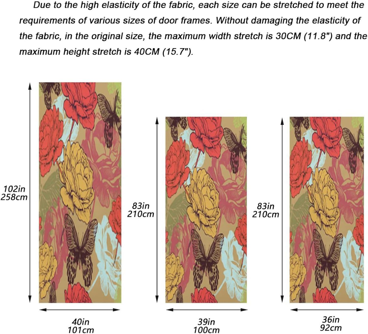 Susiyo Blooming Roses Door Cover Halloween Decoration
