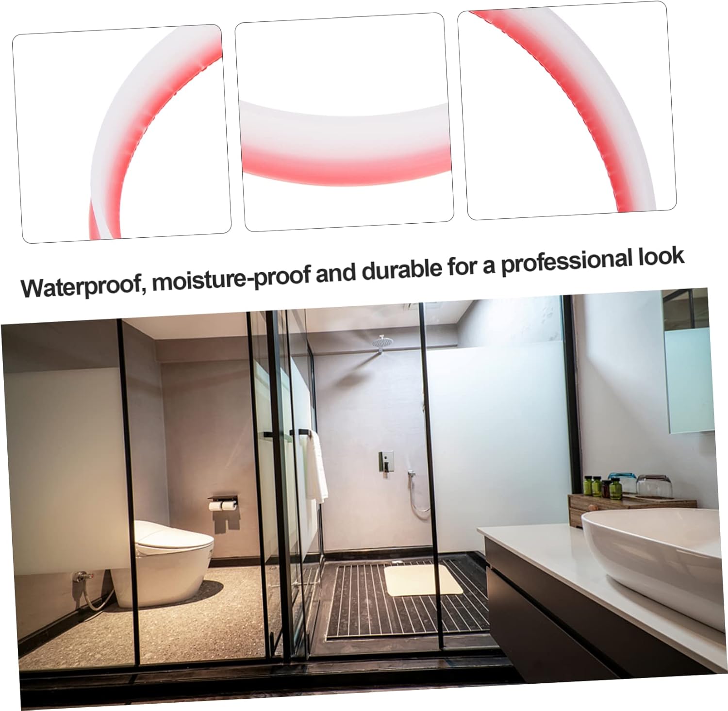 Vaguelly Bathroom Floor Sealing Strip Water Barrier Draft Stopper Easy Install