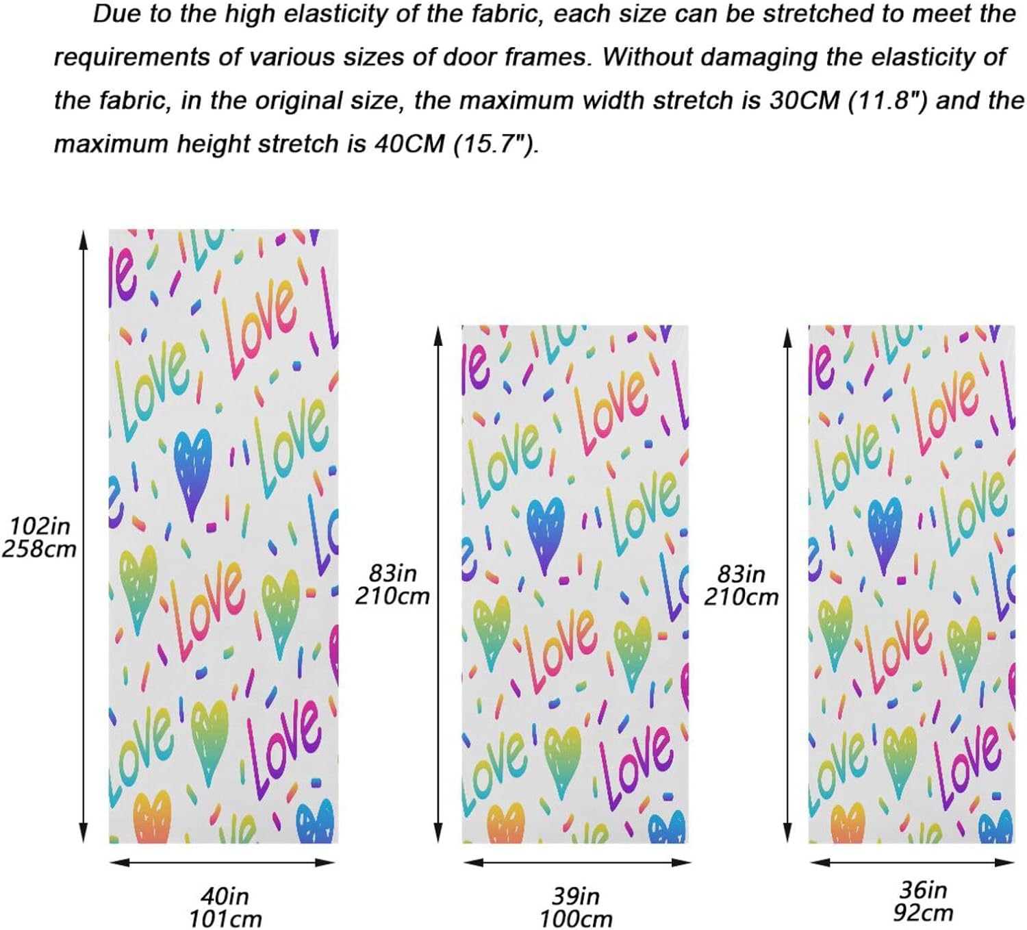 Susiyo Abstract Rainbow Halloween Door Cover 1