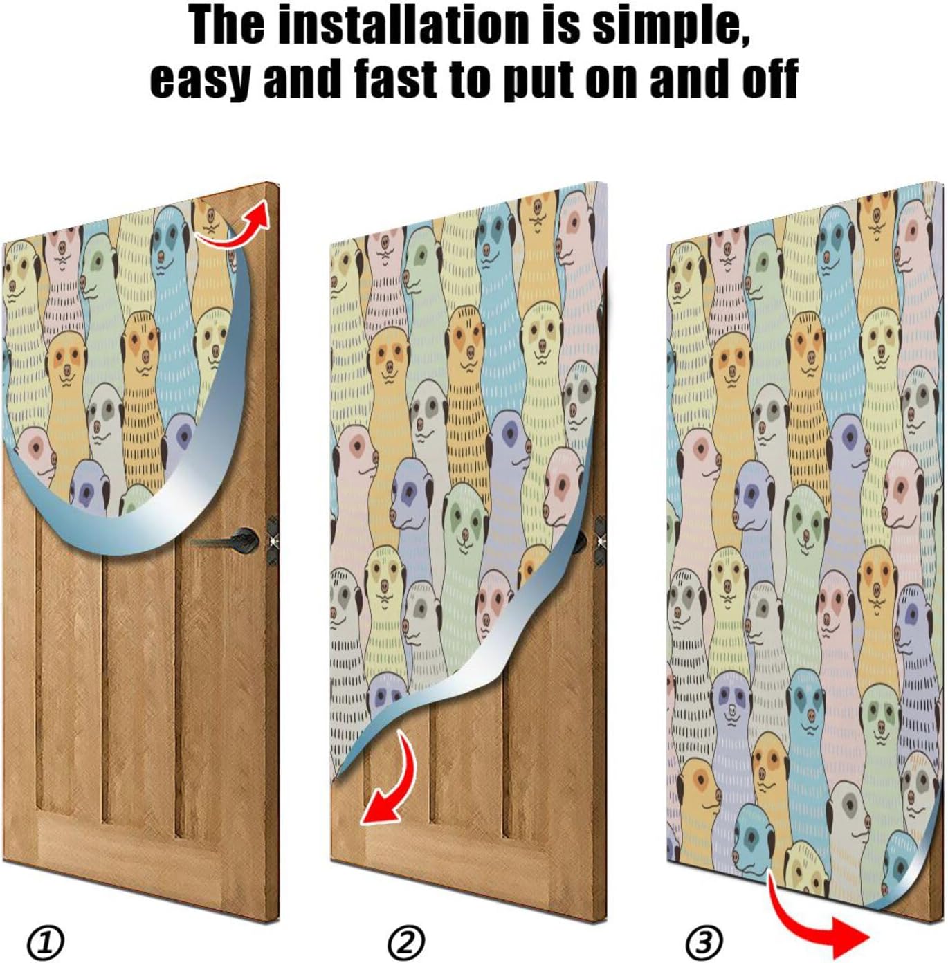 Susiyo Cute Meerkats Halloween Door Cover