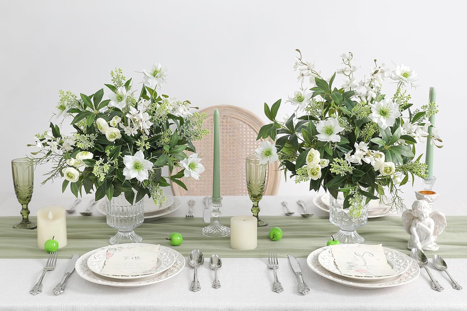 6 Pcs Artificial Eucalyptus Stems with Realistic Flower Buds and Bendable Stems for Home Decor