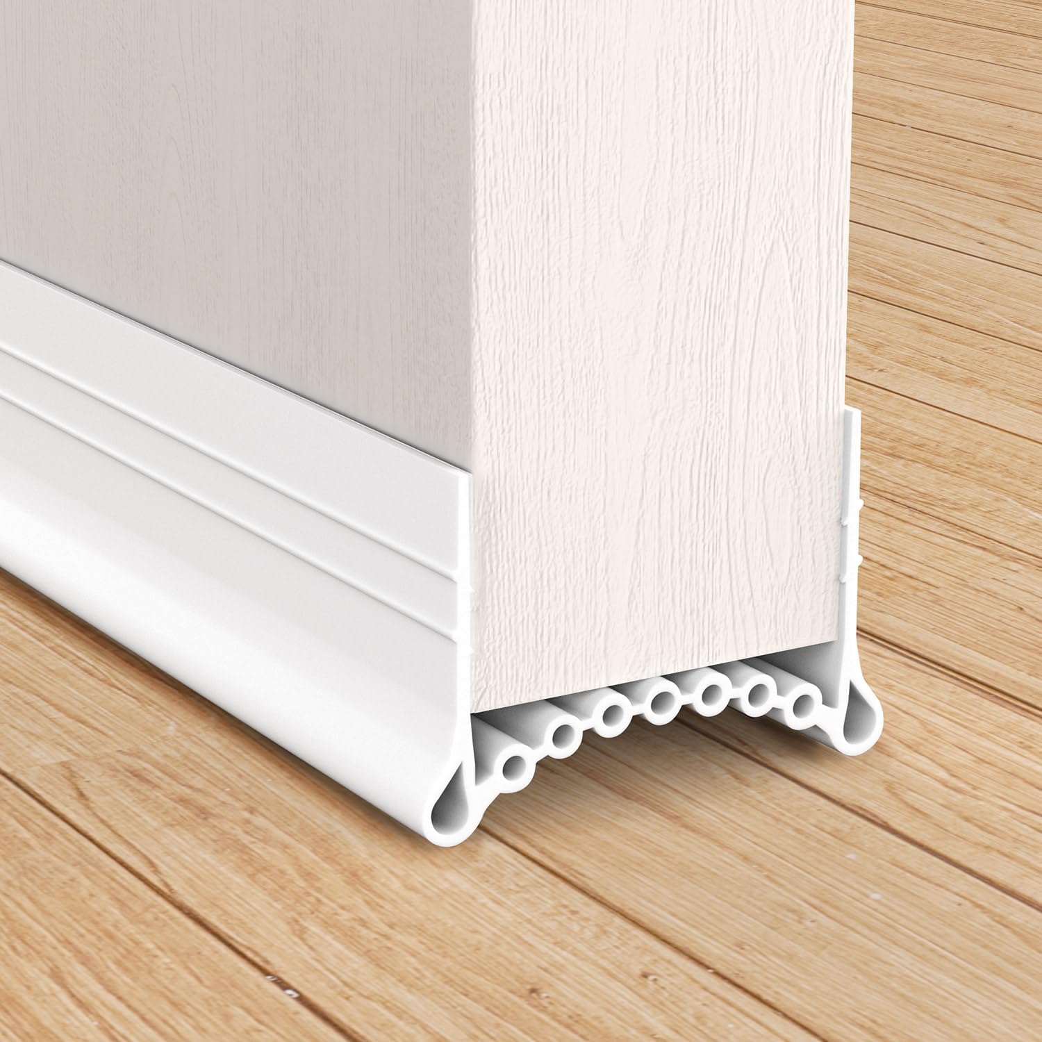 SUNMON 39in Silicone Door Draft Stopper White