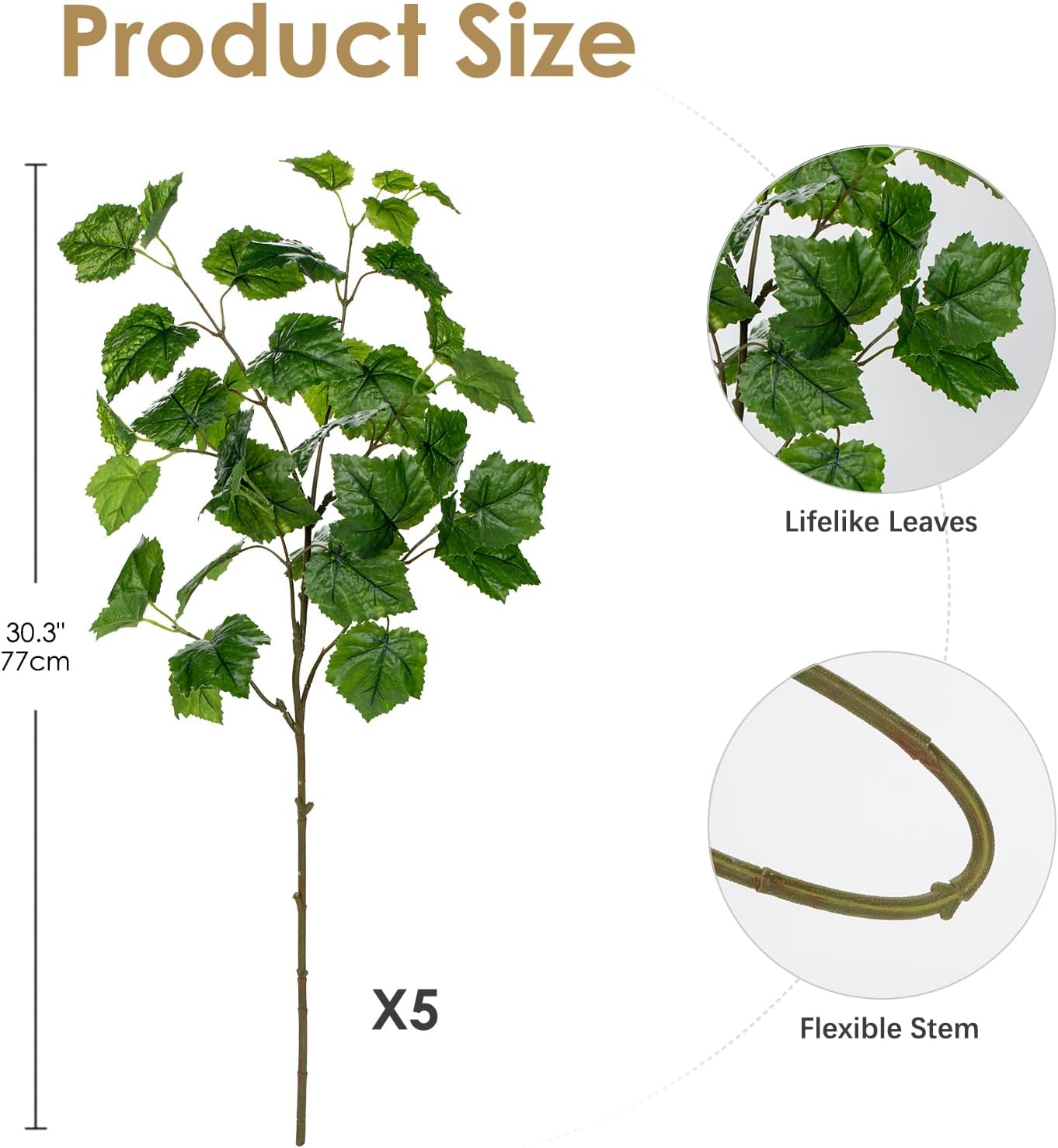 30 Inch Artificial Ivy Garland 5PCS for Home Decor
