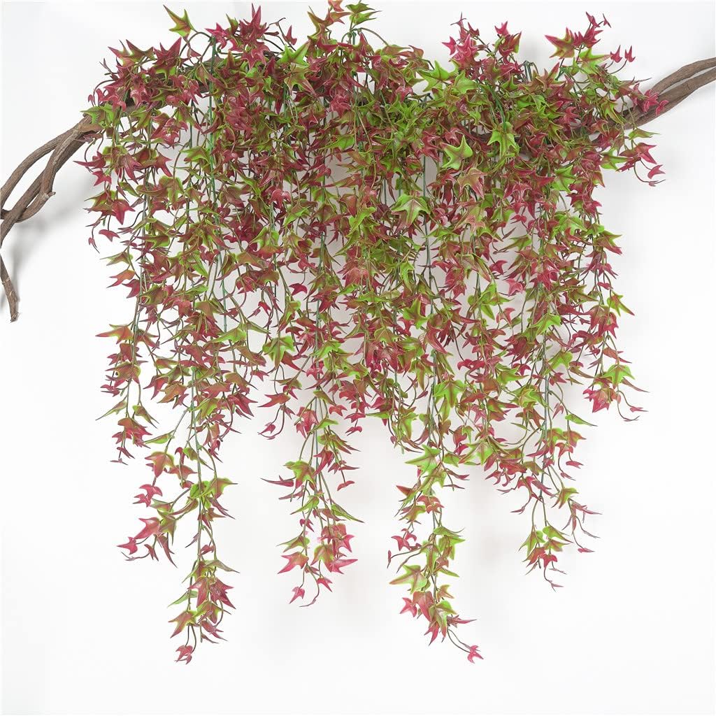 Red Artificial Hanging Vine Garland 2 pcs