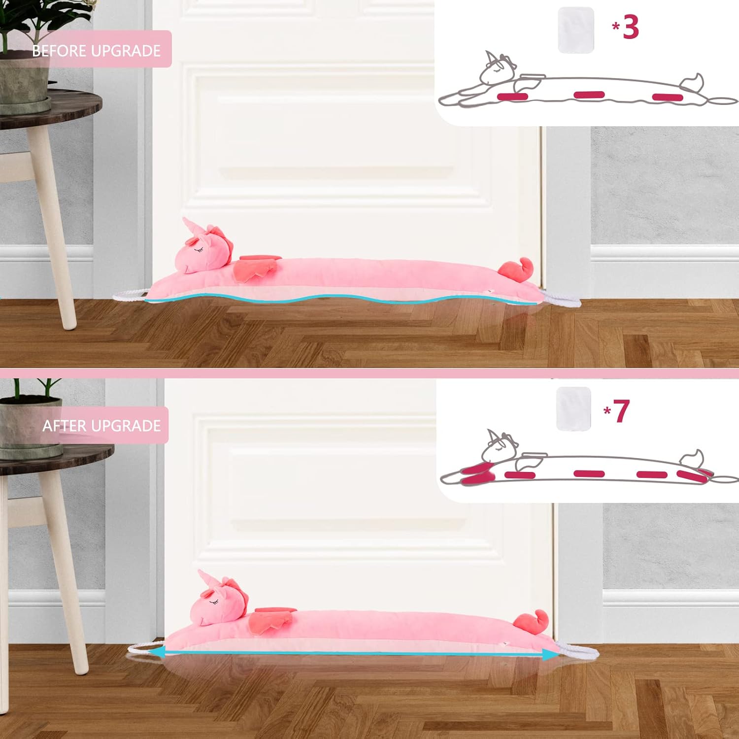 Estimber Under Door Draft Stopper Unicorn Decor 36 Inch