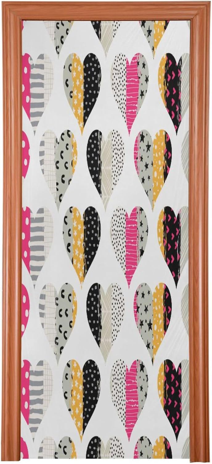 Susiyo Multicolored Hearts Halloween Door Cover