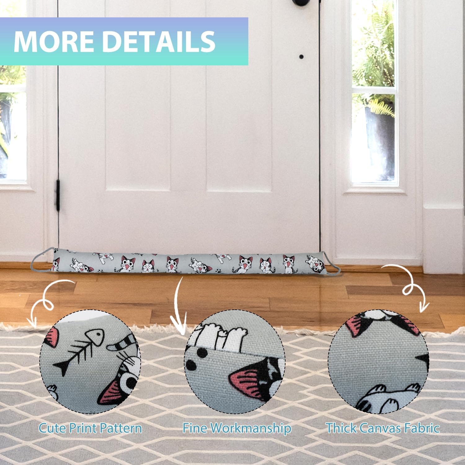 Sanferge Weighted Door Draft Stopper 2 Pack