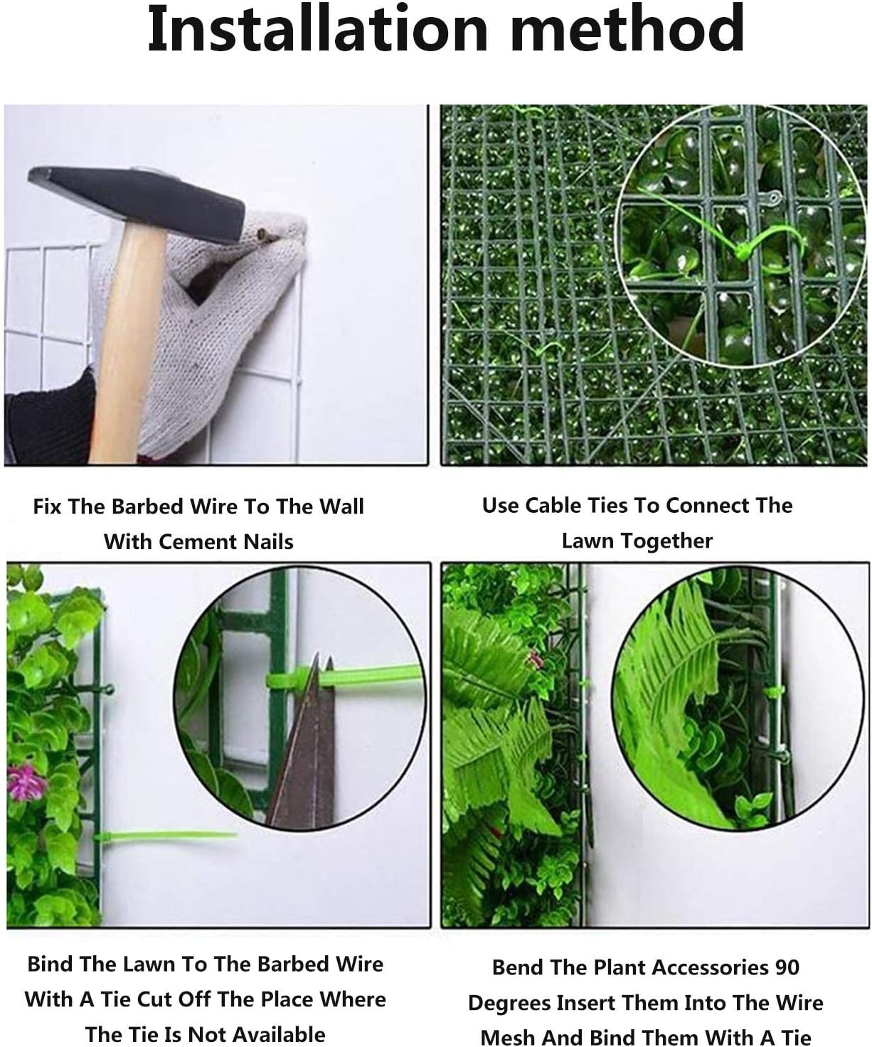 Artificial Boxwood Hedges 4PCS for Privacy and Decor