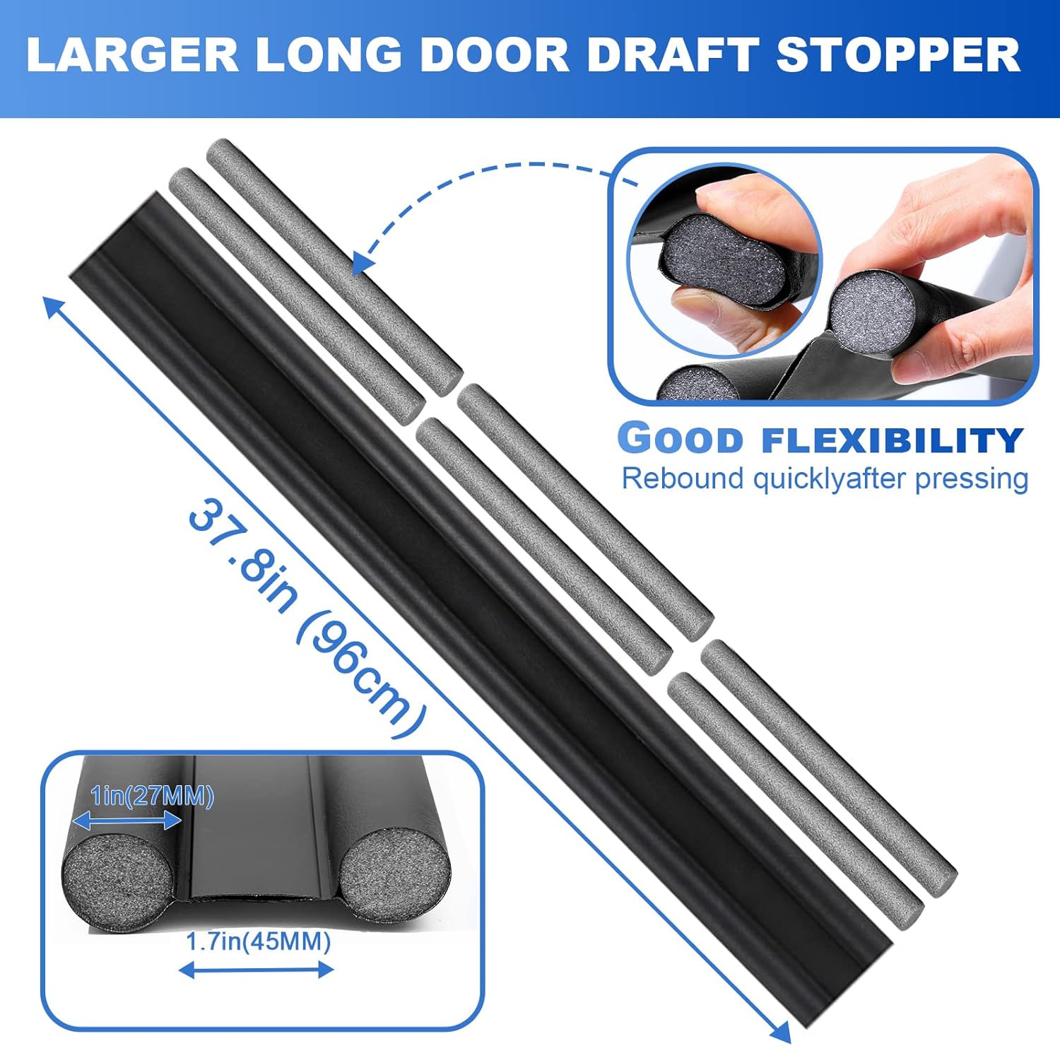 GWSNIO Door Draft Stopper 37 Inch Adjustable