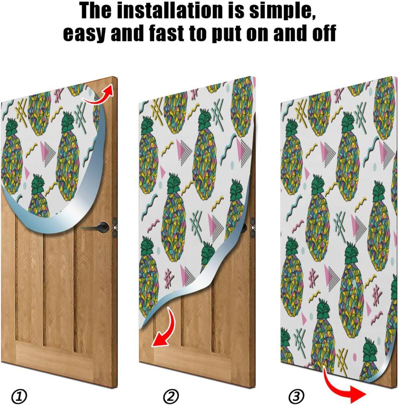 Susiyo Christmas Door Cover Stretch Fabric 32x79 In