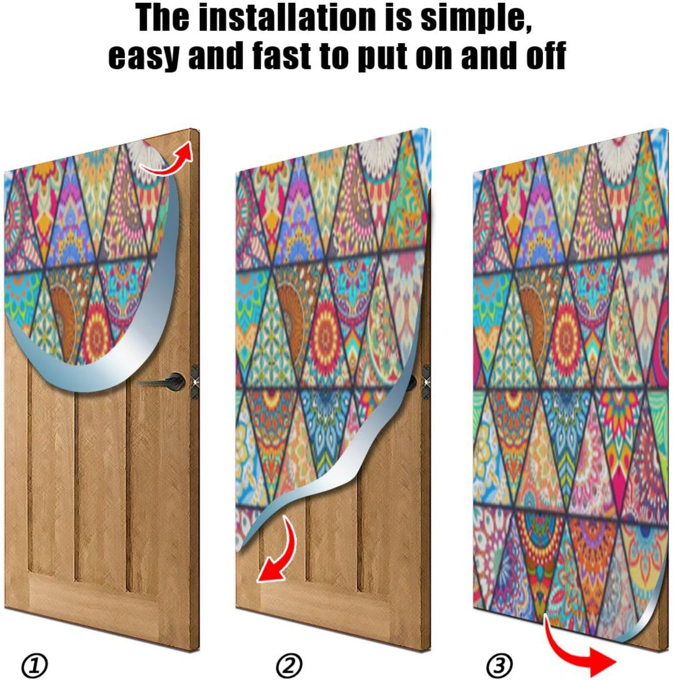 Susiyo Colorful Mandela Halloween Door Cover