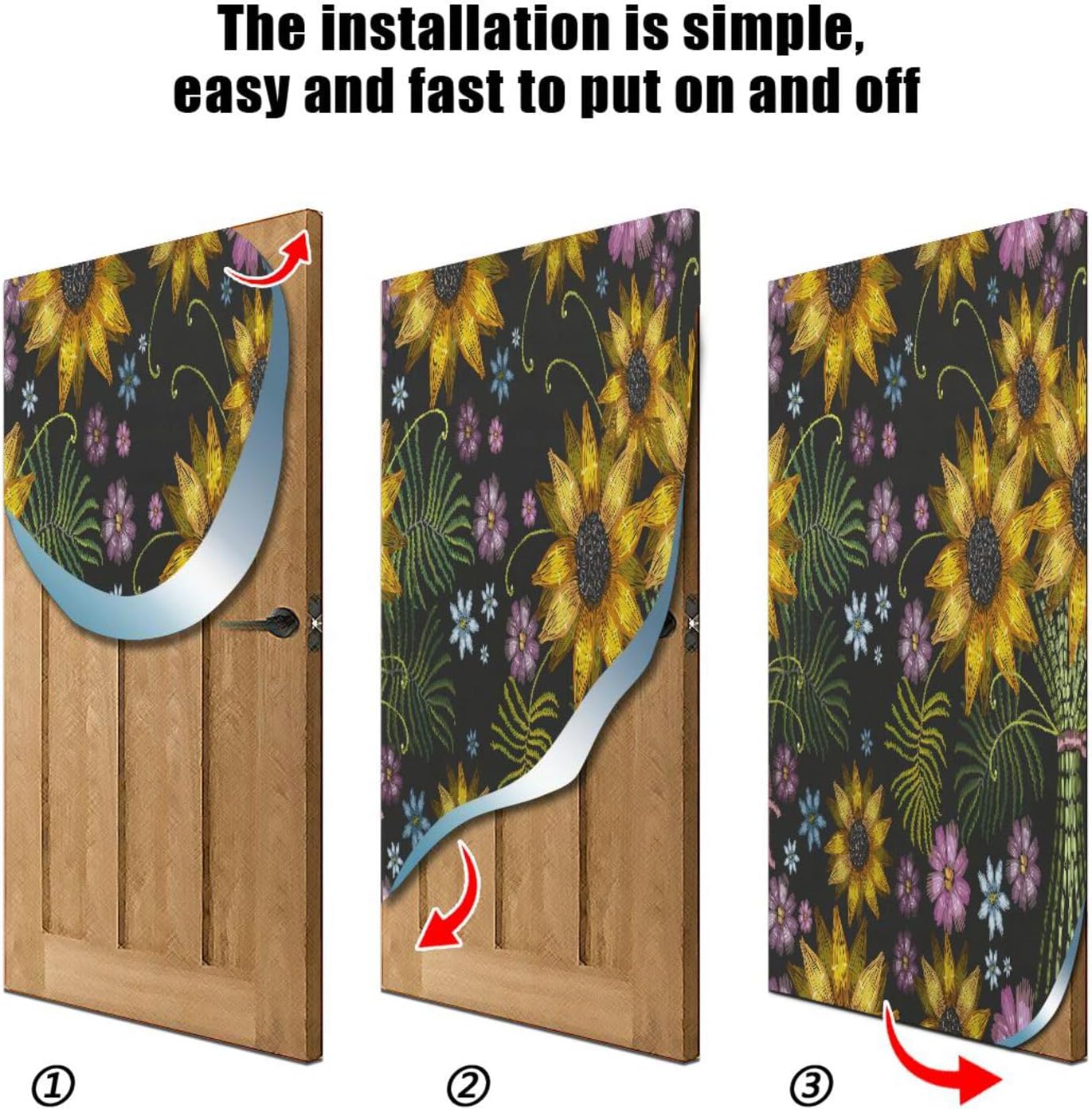 Susiyo Christmas Door Cover Decor 32x79 in