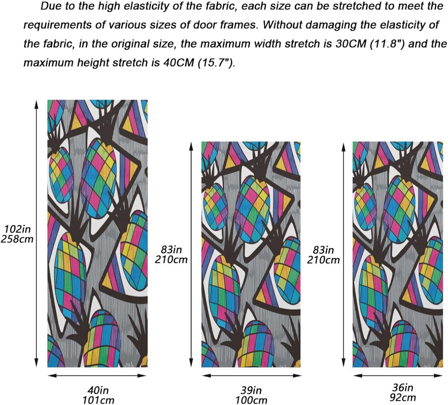 Susiyo Exotic Summer Halloween Door Cover Stretch Fabric Backdrop for Home Party Decor 32x79 in