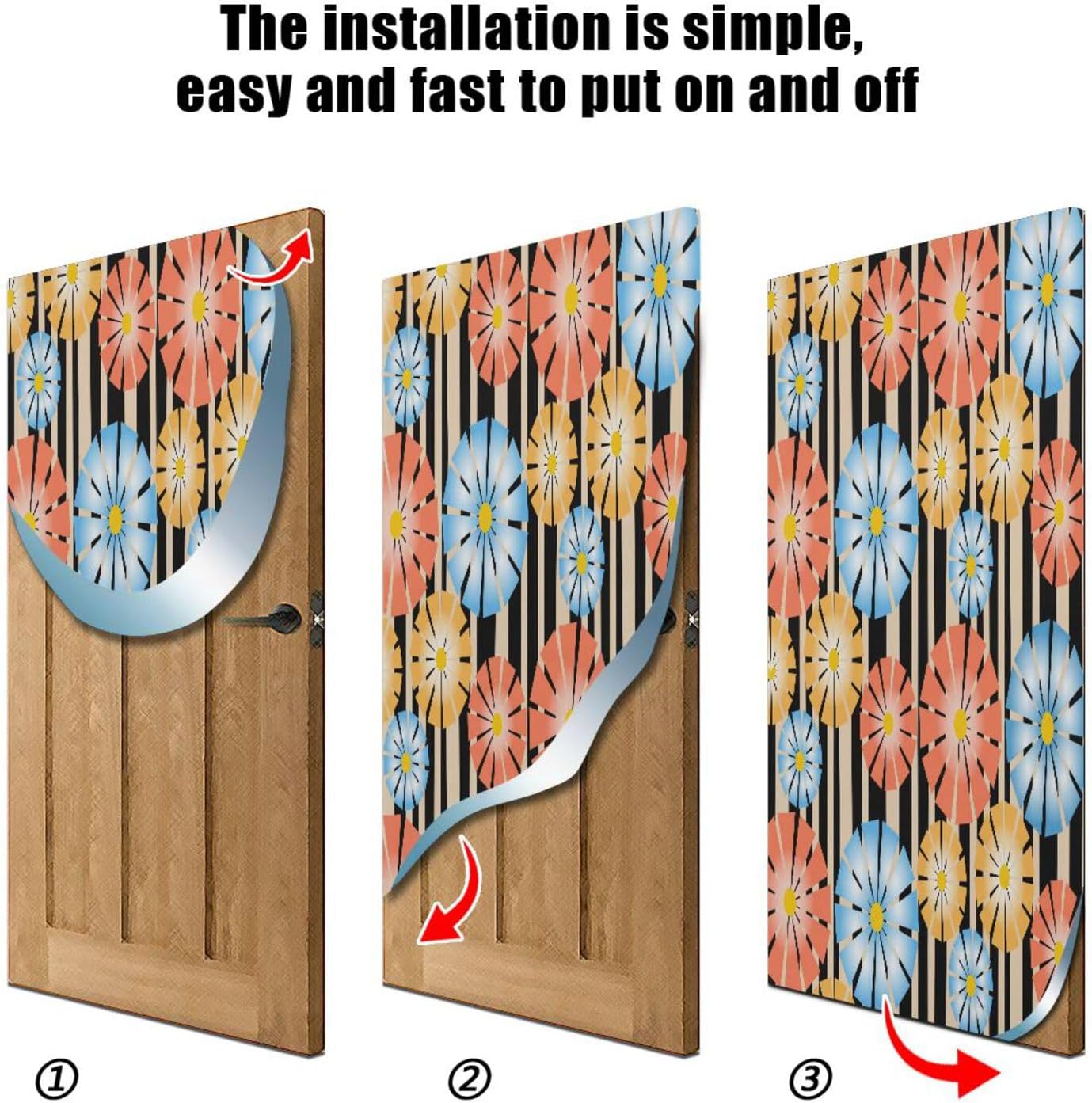 Susiyo Blue Petal Chamomile Halloween Door Cover