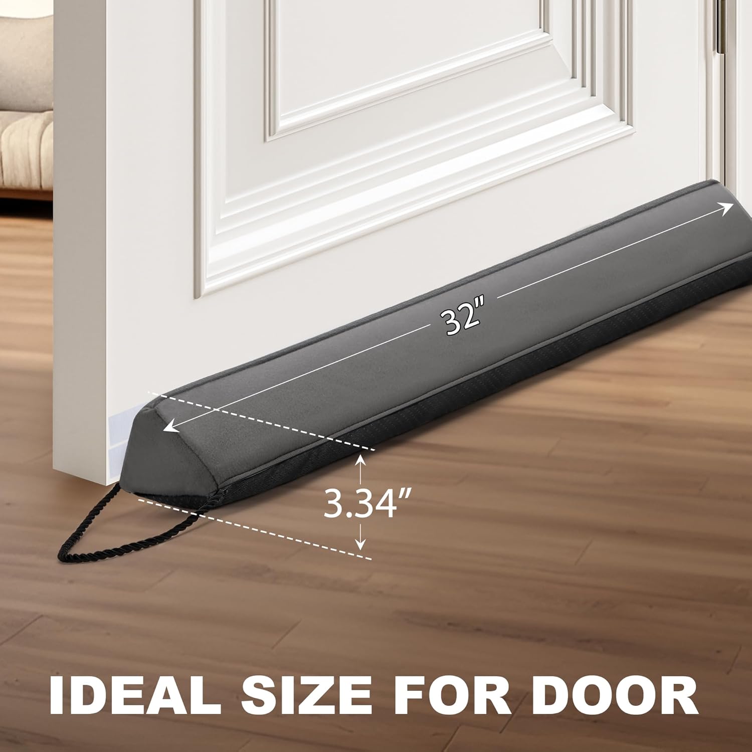 UUYUUY Triangular Draft Stopper 32 Inch Weighted Door Sealer for Window Sill