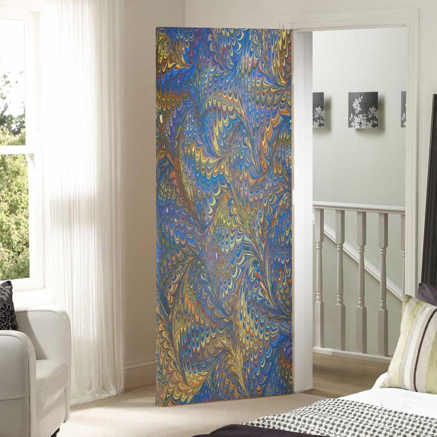 Susiyo Color Paint Halloween Door Cover 32x79 in