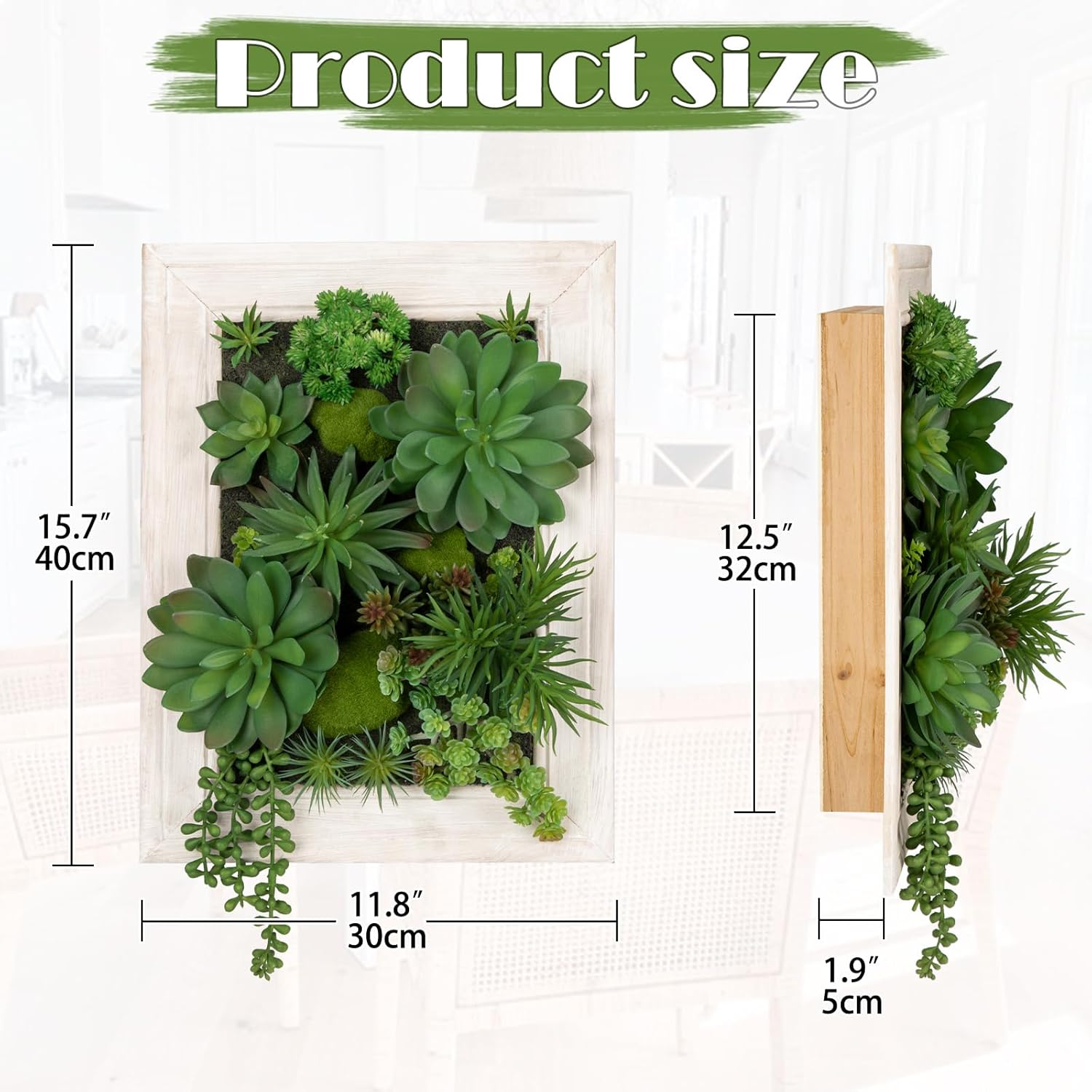 Hollyone Artificial Succulent Hanging Plant Set