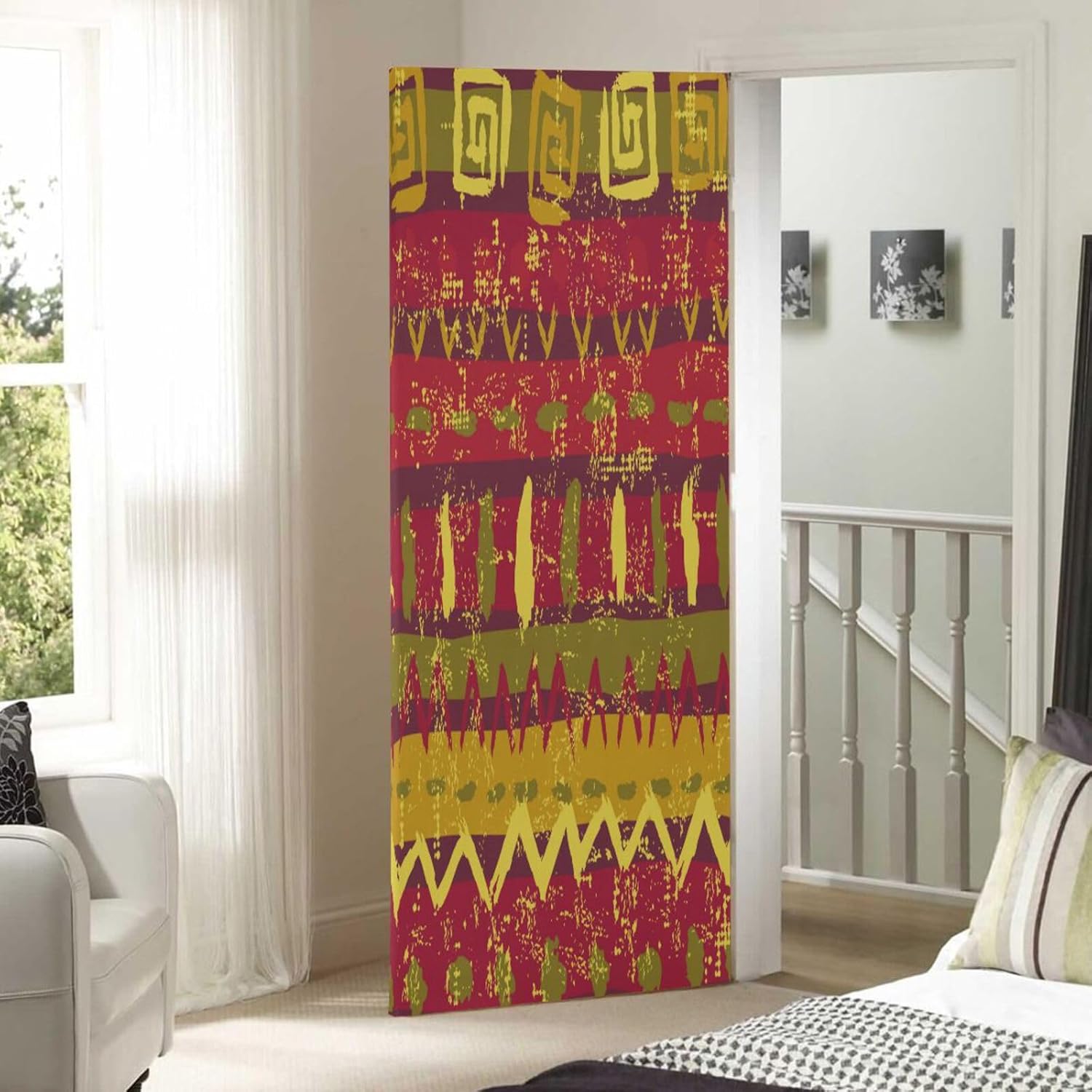 Susiyo Tribal Brown Halloween Door Cover