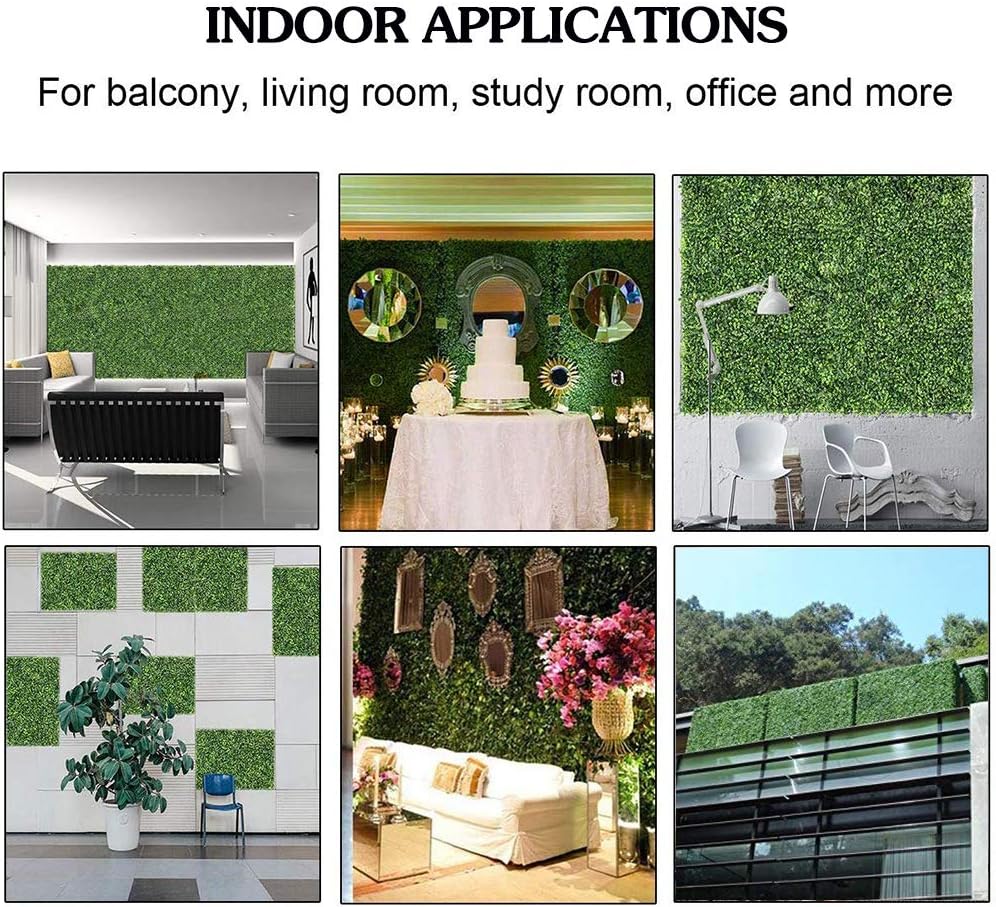 Boshen 10PCS 24x16 Inch Artificial Grass Wall Panels