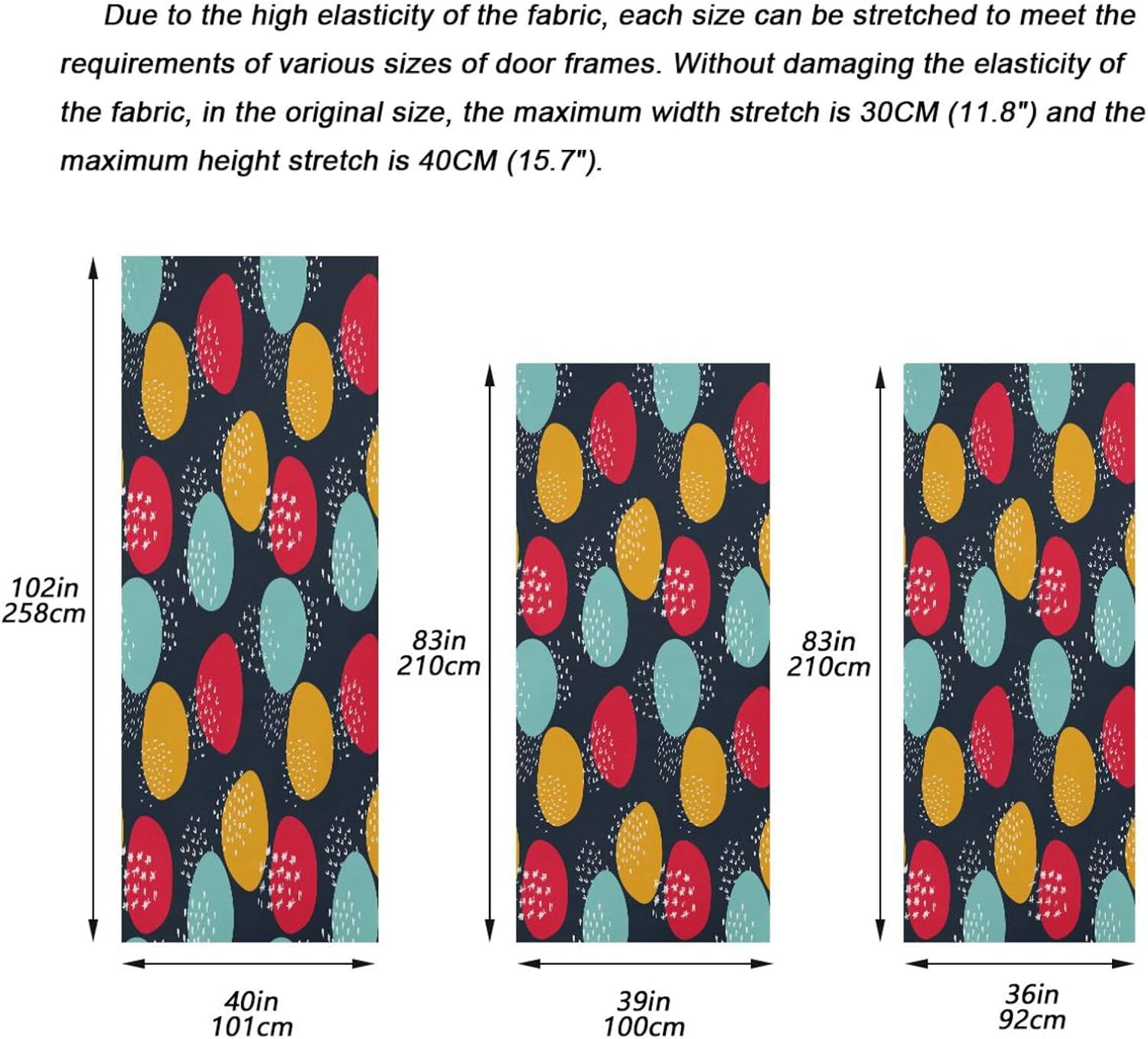 Susiyo Colorful Halloween Door Cover 32x79 in 1