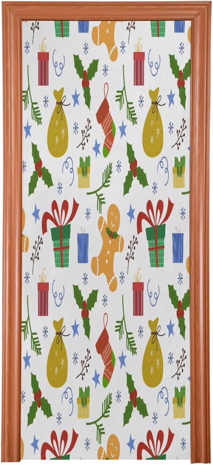 Susiyo Christmas Door Cover Stretch Fabric Party Decoration