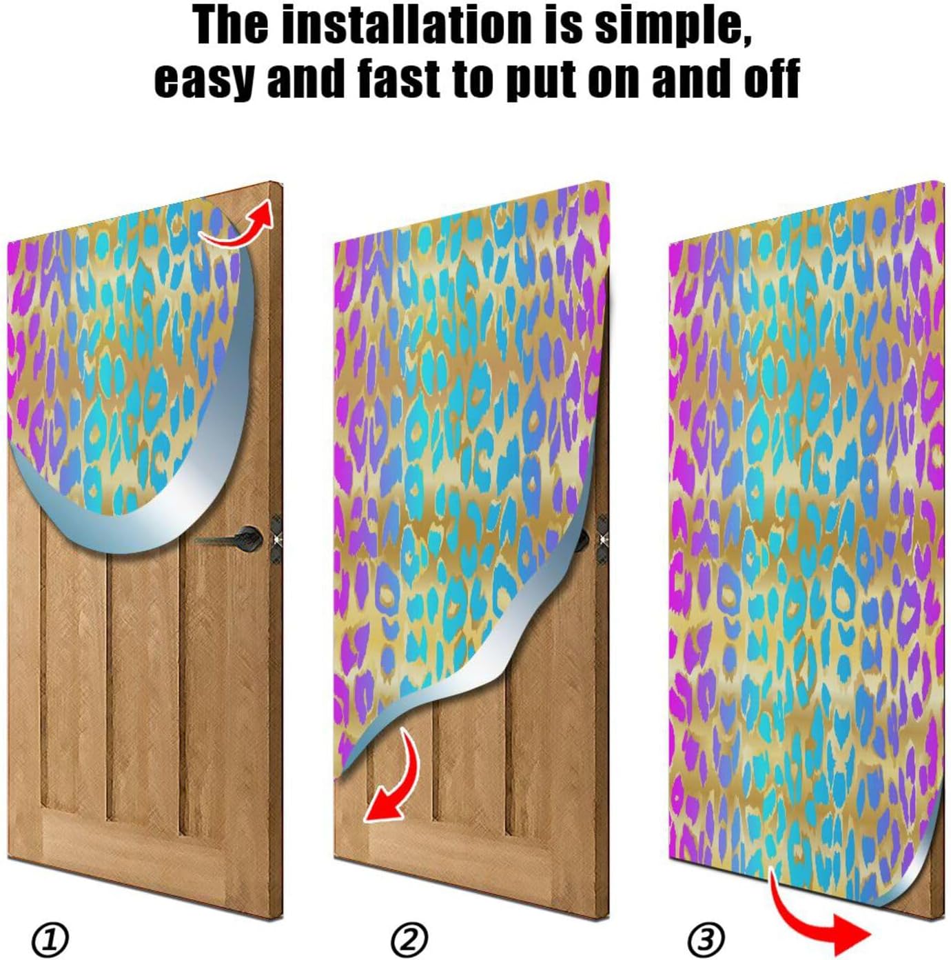 Susiyo Colorful Animal Halloween Door Cover Stretch Fabric