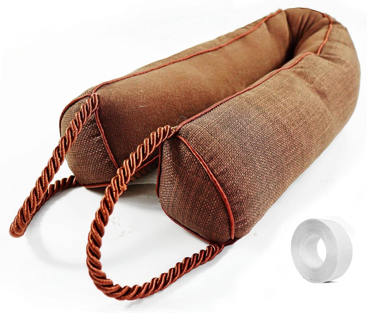 WiseTigris Door Draft Stopper Weather Stripping Noise Blocker 32 Inch Brown