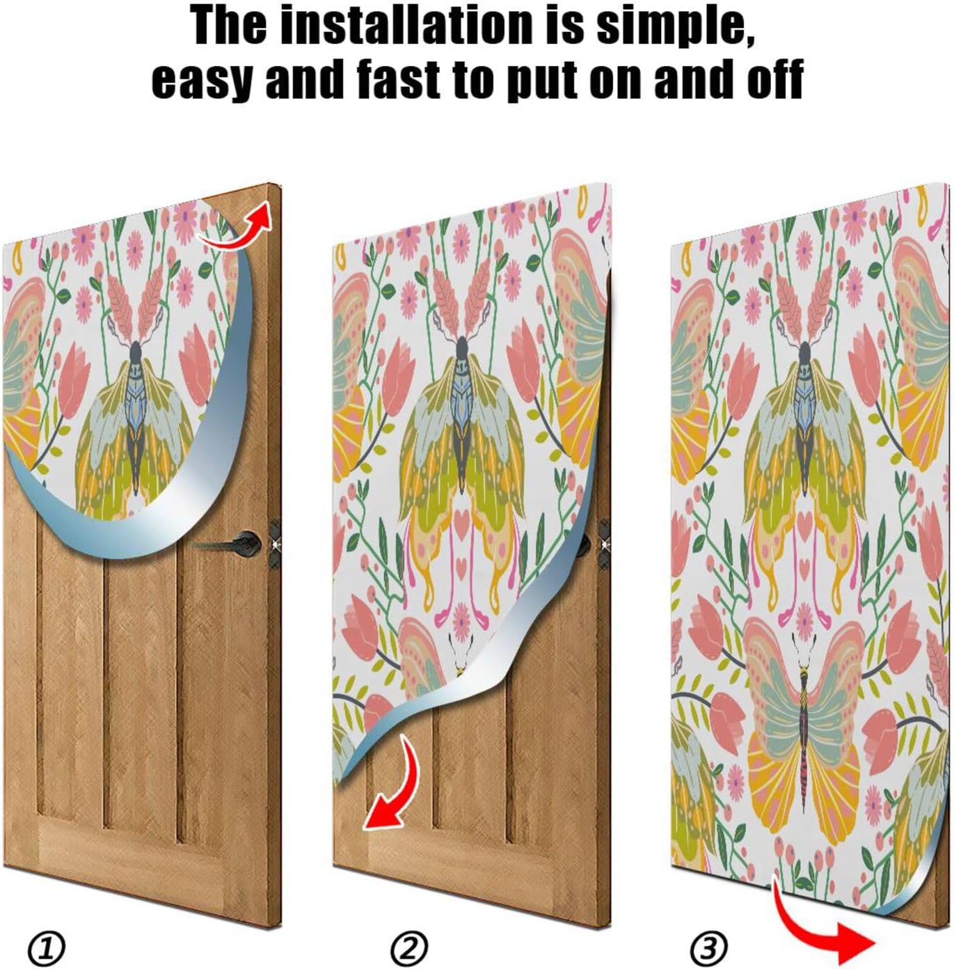 Susiyo Butterfly Halloween Door Cover 32x79 in
