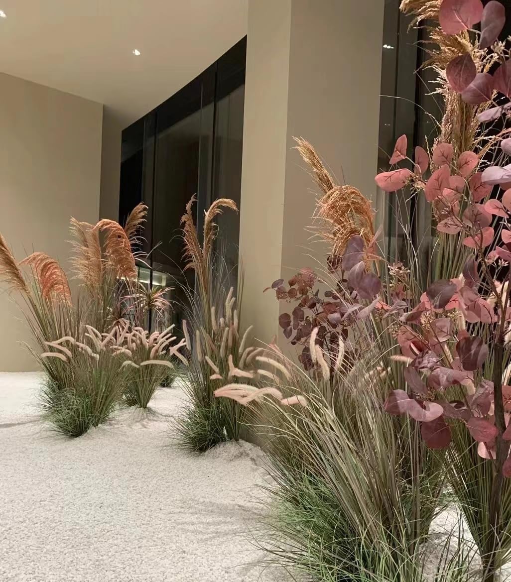 Alonfala 43 Inch Artificial Pampas Grass 2 Pack