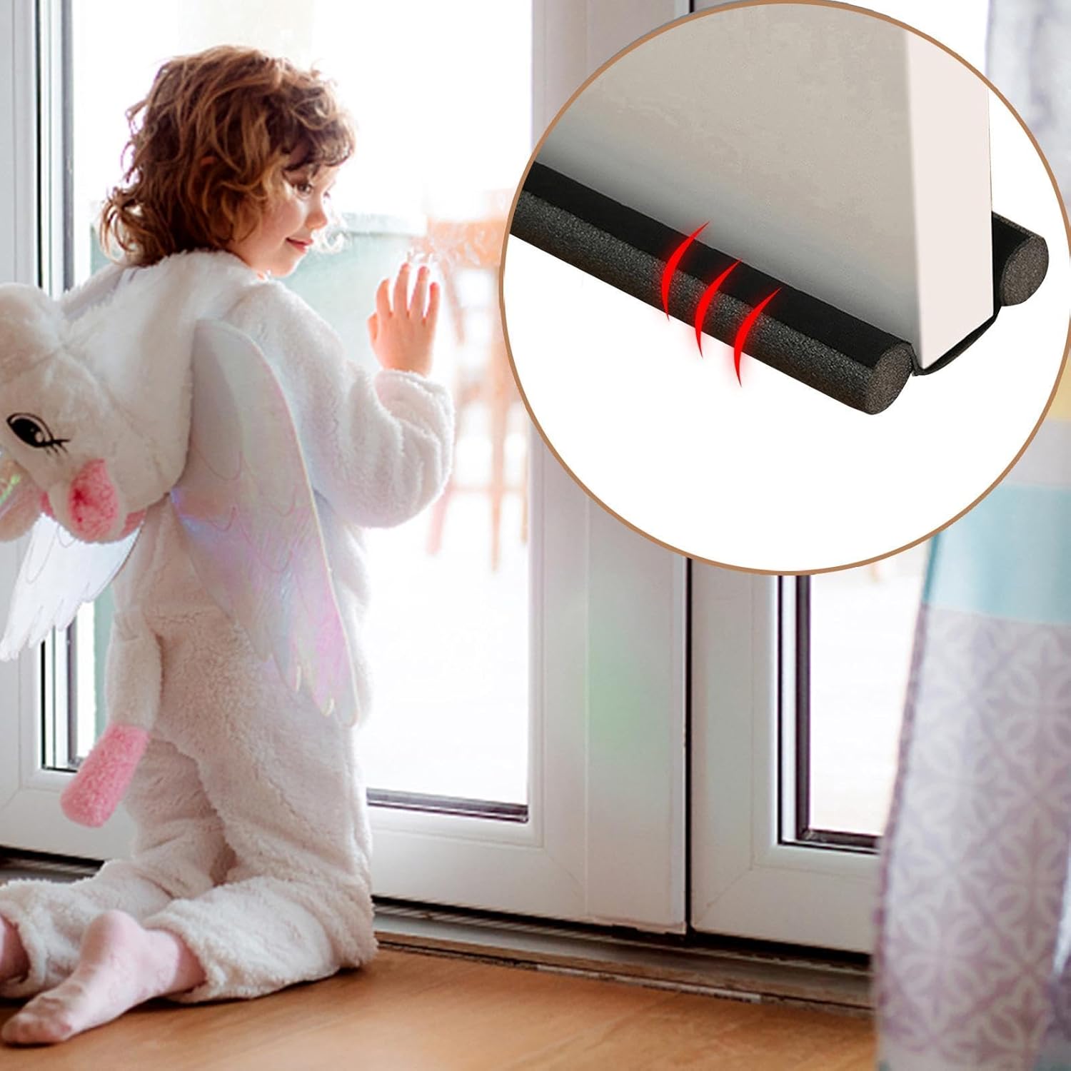 Under Door Draft Stopper for Doors and Windows