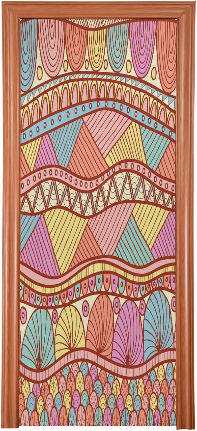 Susiyo Colored Christmas Door Cover Decoration 32x79 in