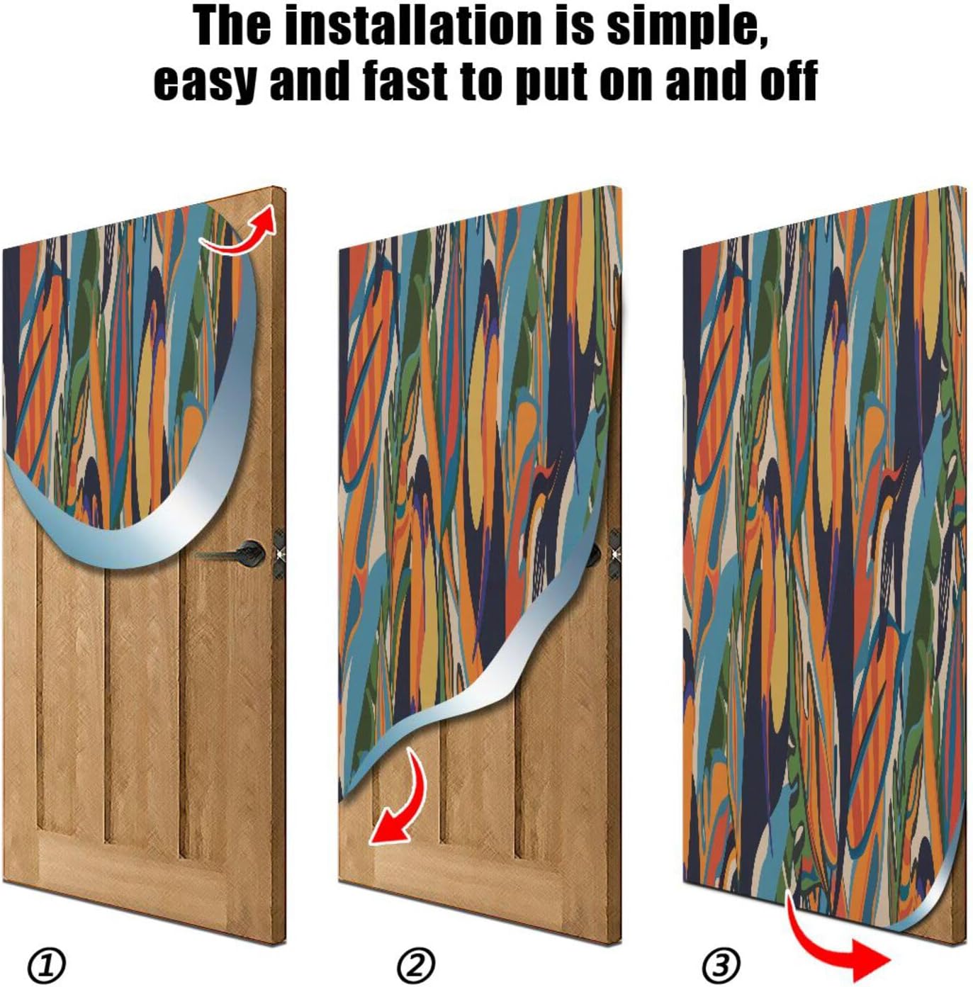 Susiyo Retro Toucan Halloween Door Cover 32x79 in