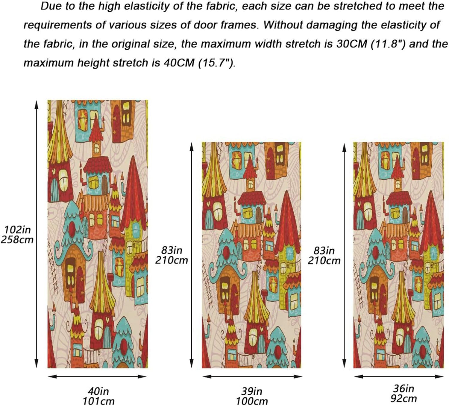 Susiyo Halloween Door Cover 32x79 in